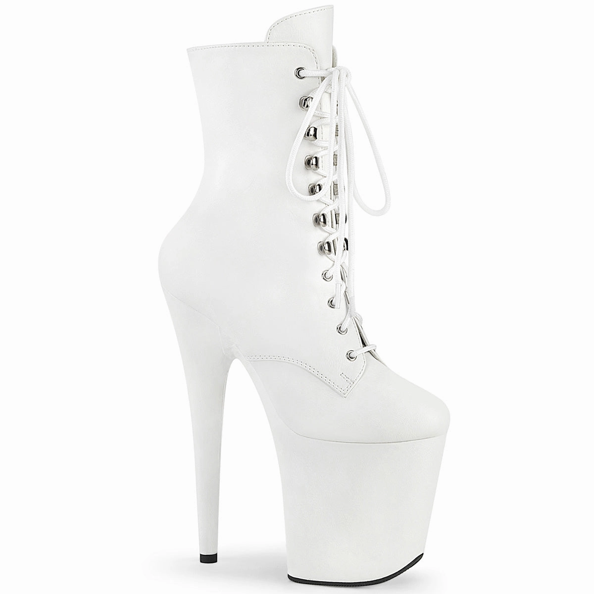 8 Inch Heel FLAMINGO-1020WR White Pu