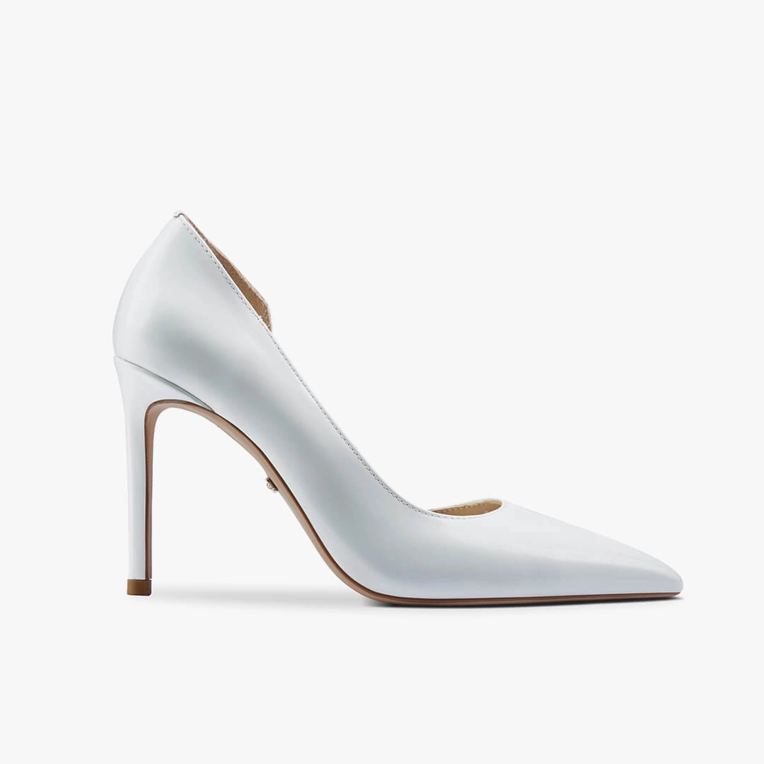 *LALITA WHITE  - d'orsay cut heels