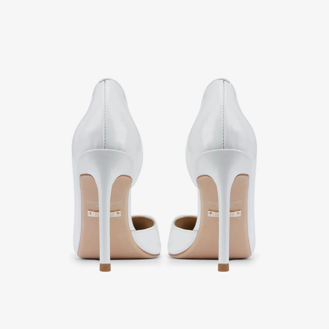 *LALITA WHITE  - d'orsay cut heels