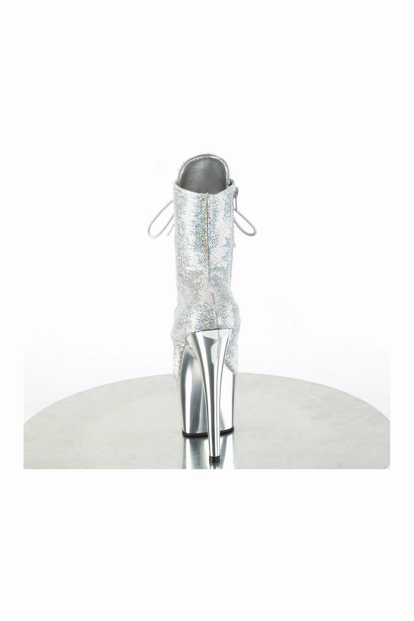 ADORE-1020SQ-02 Silver Sequins Ankle Boot
