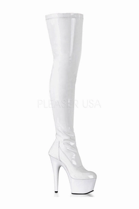 ADORE-3000 Platform Boot  | White Patent