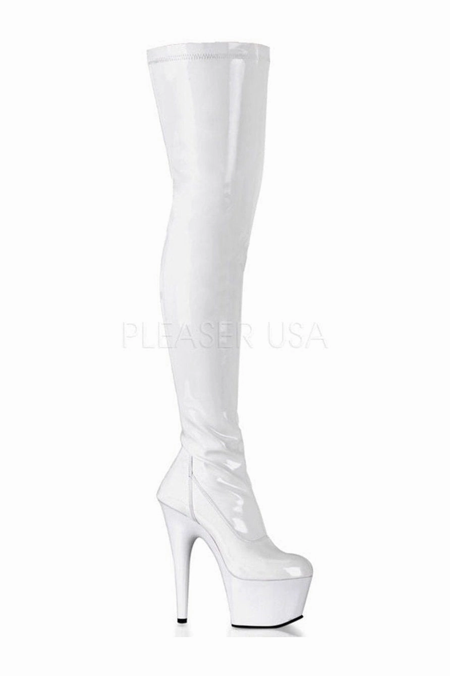 ADORE-3000 Platform Boot  | White Patent