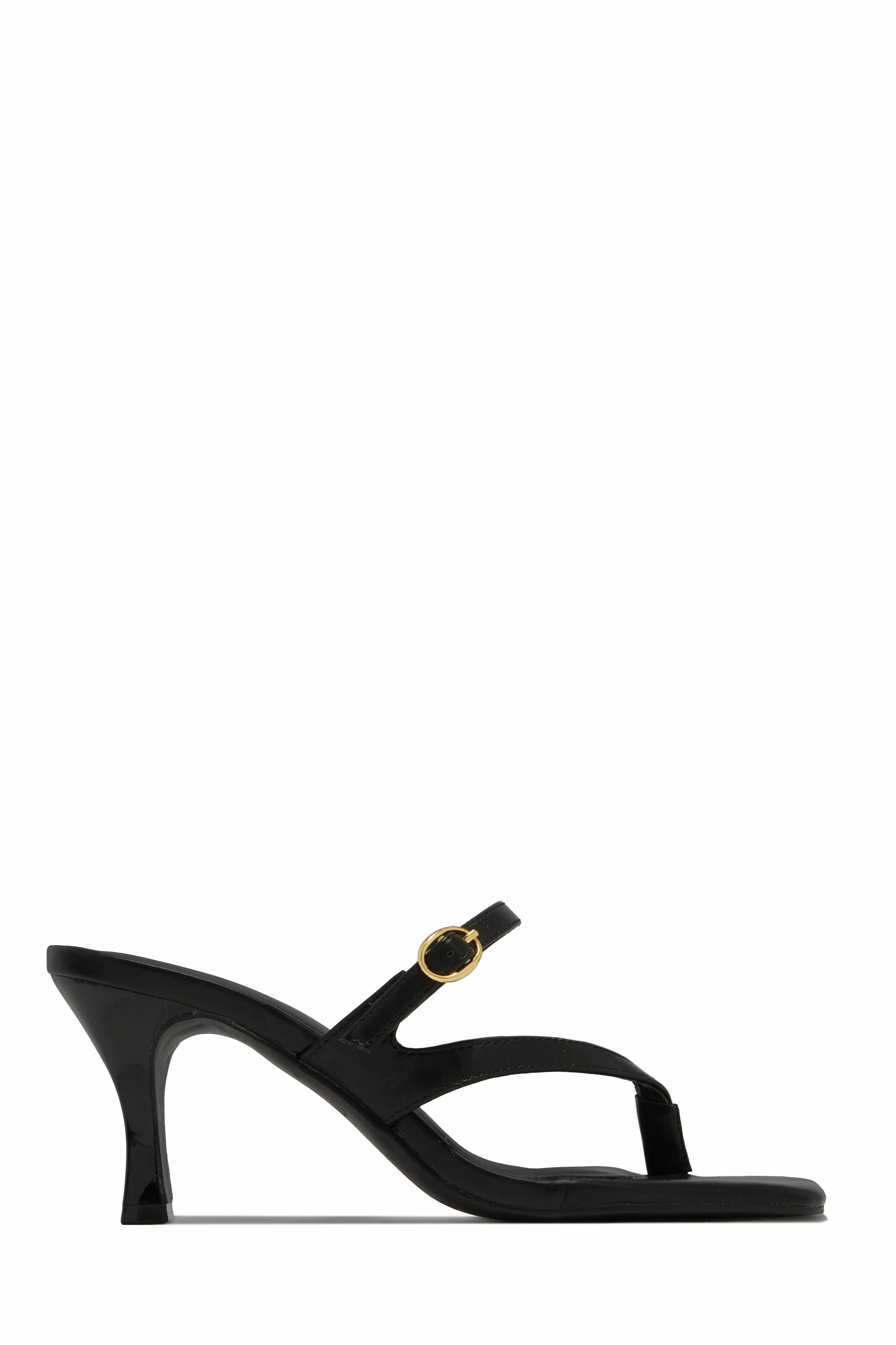 Ainsley Mid Heel Mules - Black