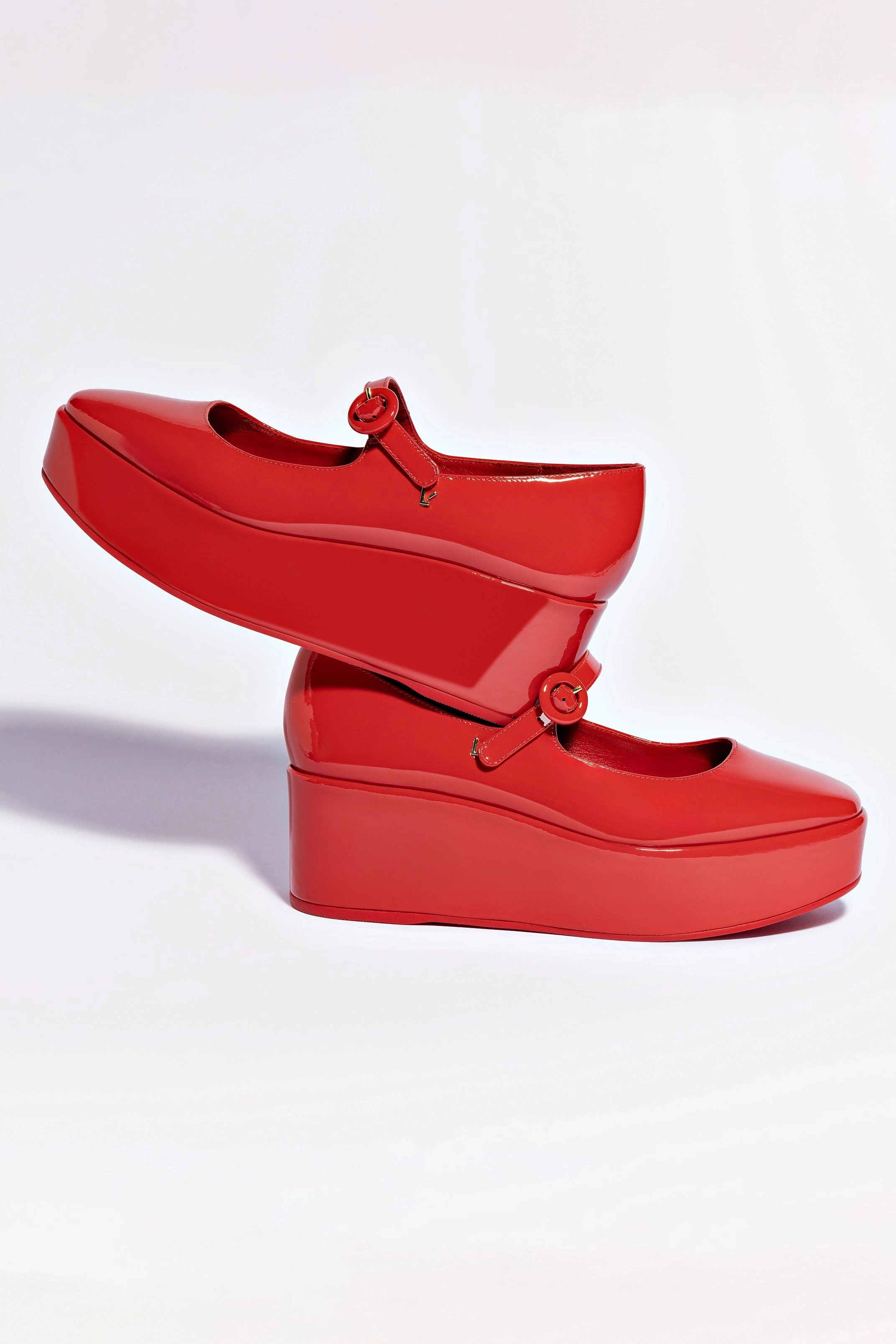 Blair Flatform In Scarlet Patent Leather