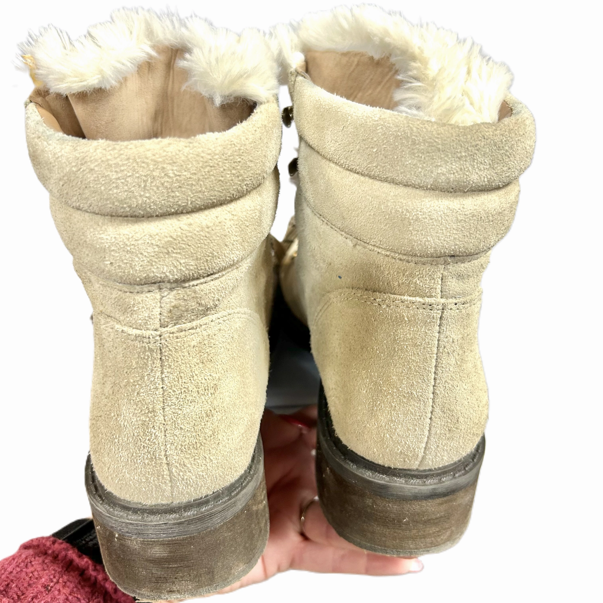 Boots Ankle Flats By Sam Edelman In Cream, Size: 6