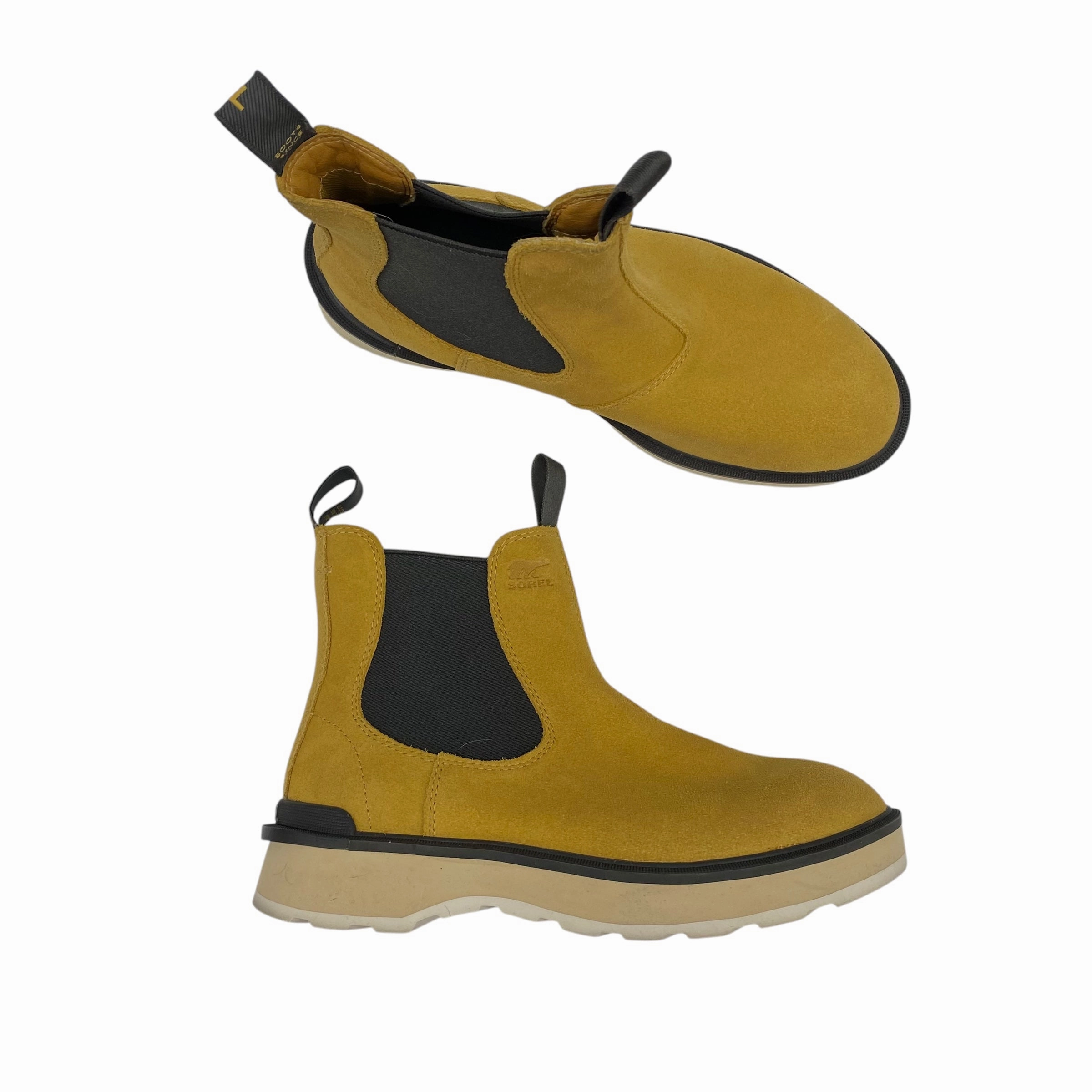 Boots Ankle Flats By Sorel In Yellow, Size:10