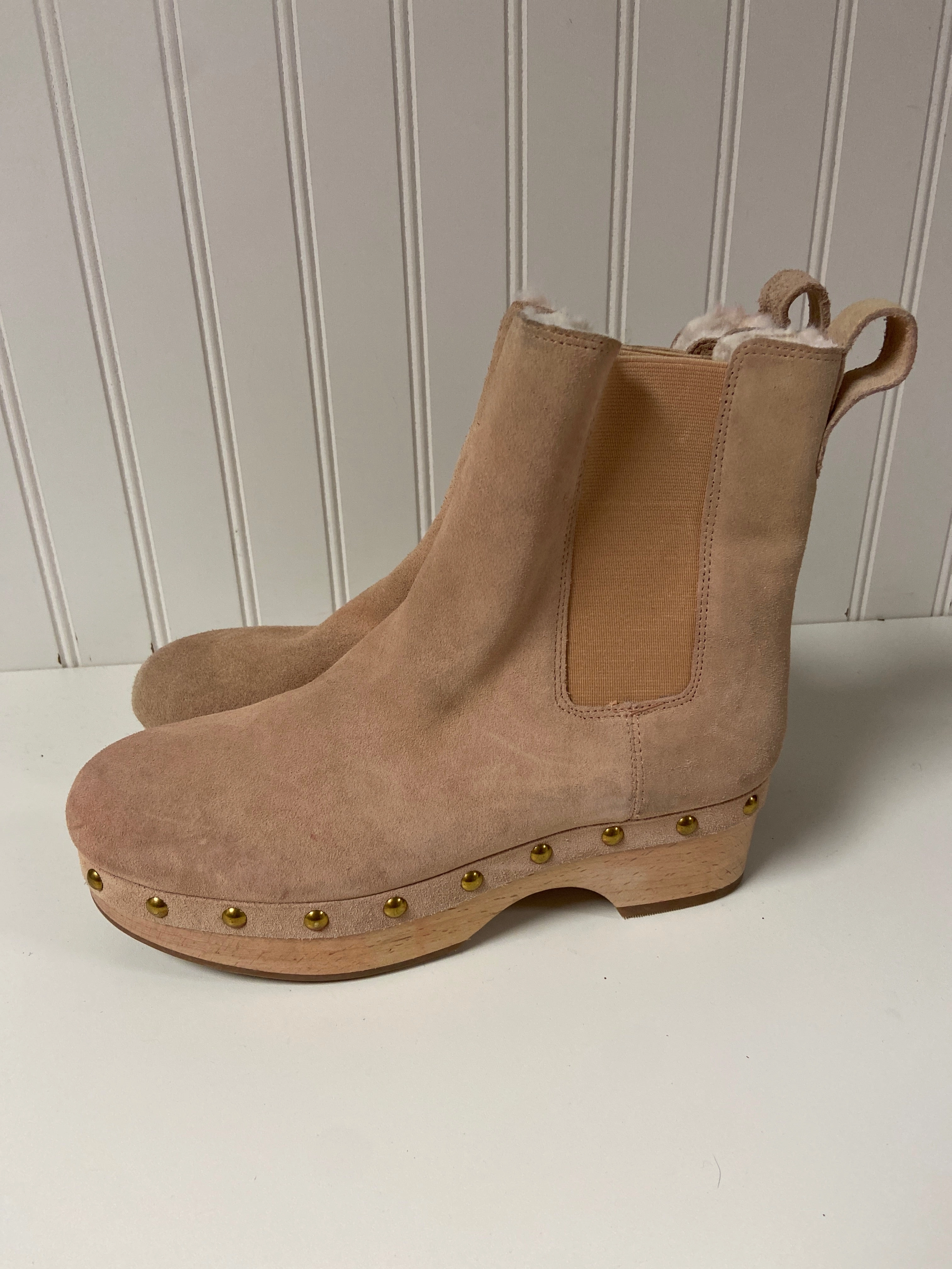 Boots Ankle Heels By J. Crew In Tan, Size: 7