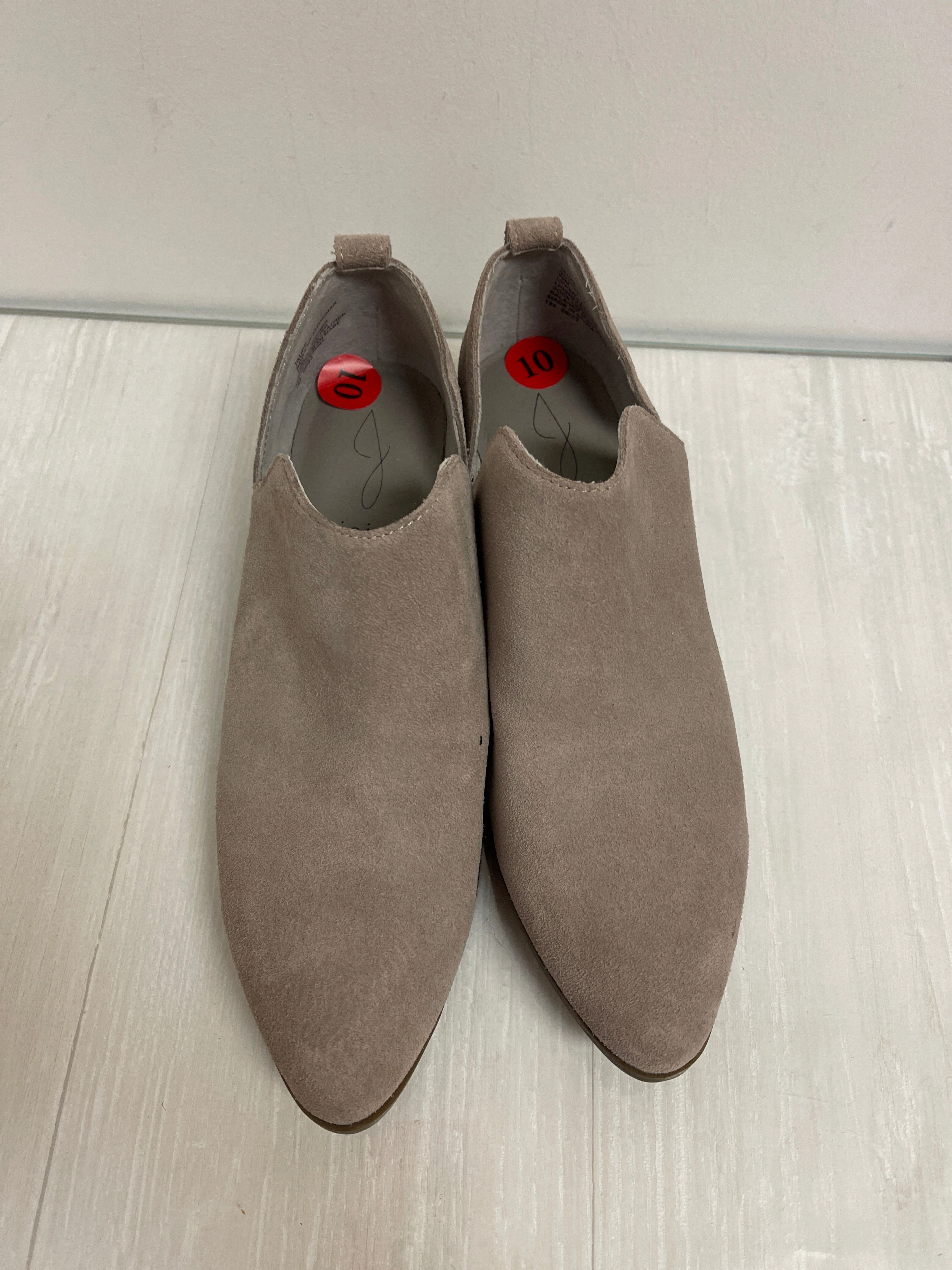 Boots Ankle Heels By Joie In Grey, Size: 10