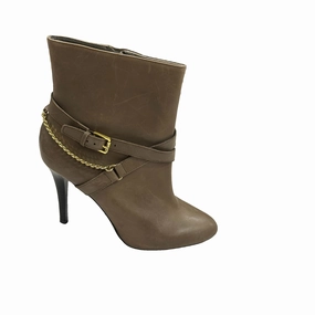 Boots Ankle Heels By Ralph Lauren In Brown, Size: 8.5