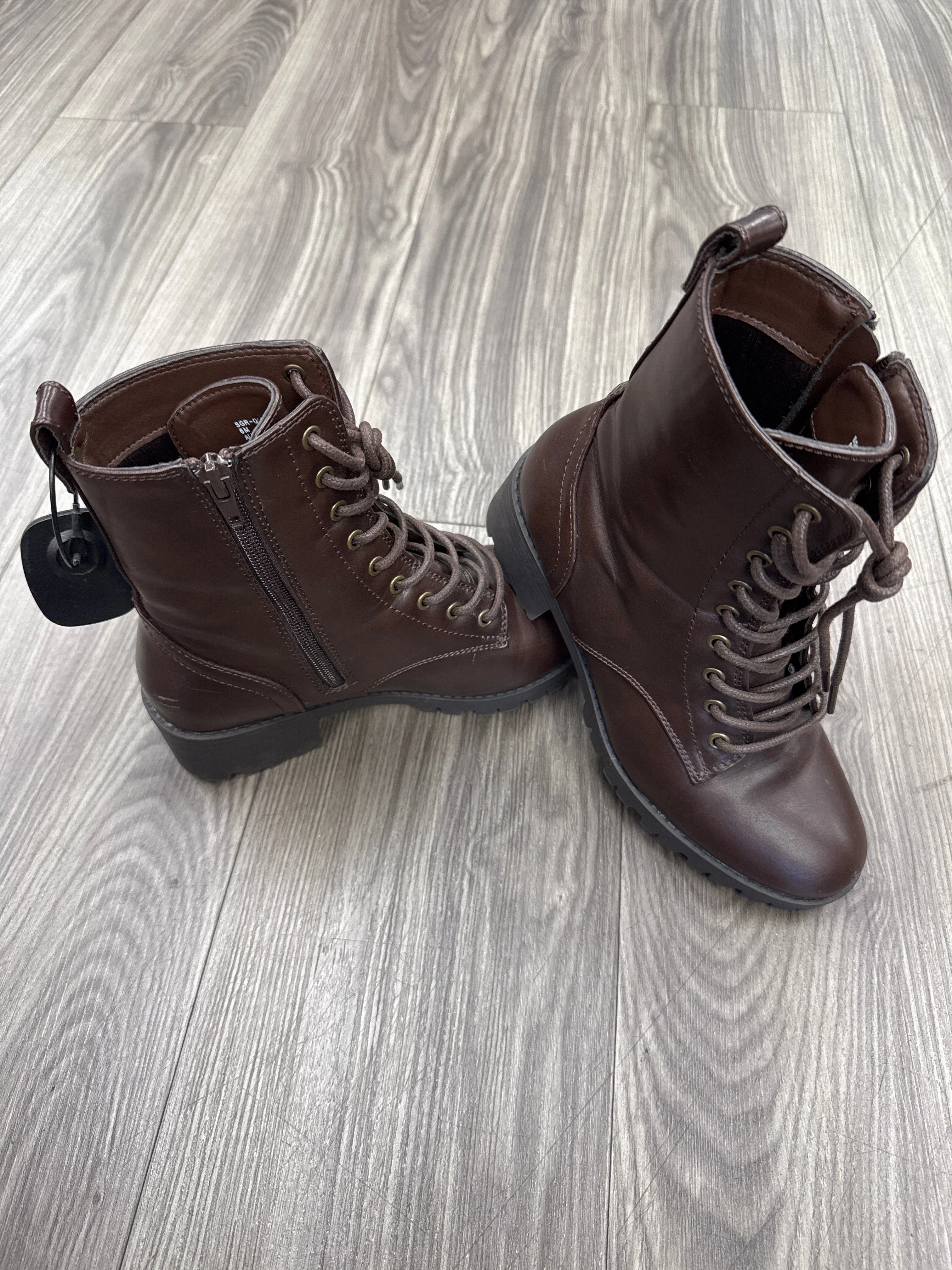 Boots Ankle Heels By Sugar In Brown, Size: 6