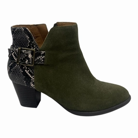 Boots Ankle Heels By Vionic In Green, Size:6