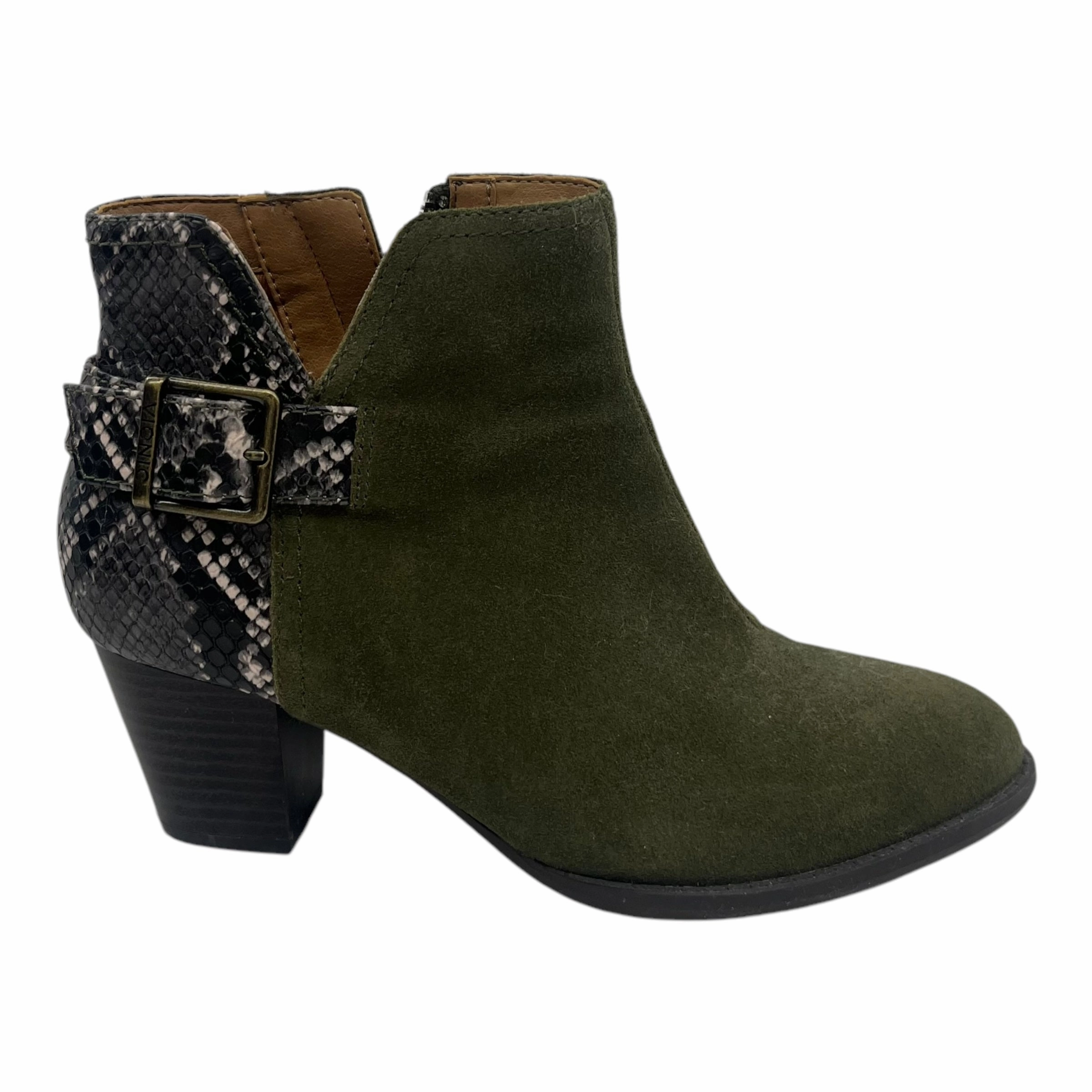 Boots Ankle Heels By Vionic In Green, Size:6