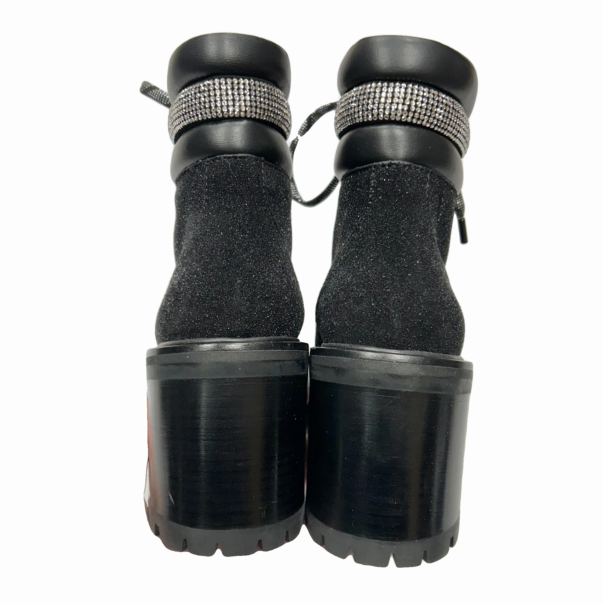 Boots Luxury Designer By Jimmy Choo In Black, Size: 8.5