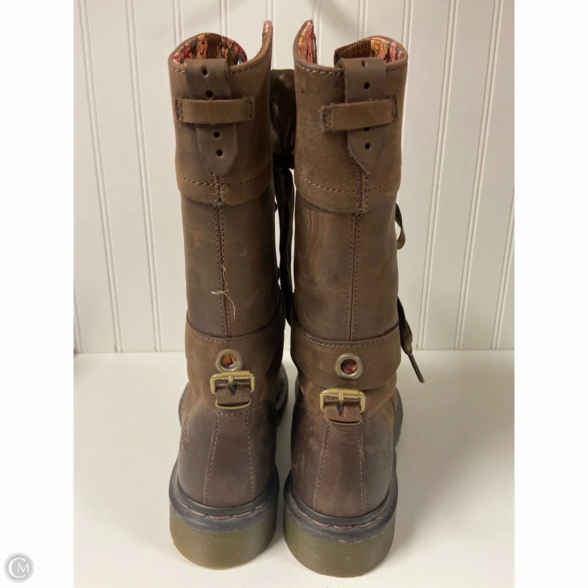 Boots Mid-calf Flats By Dr Martens In Brown, Size: 8