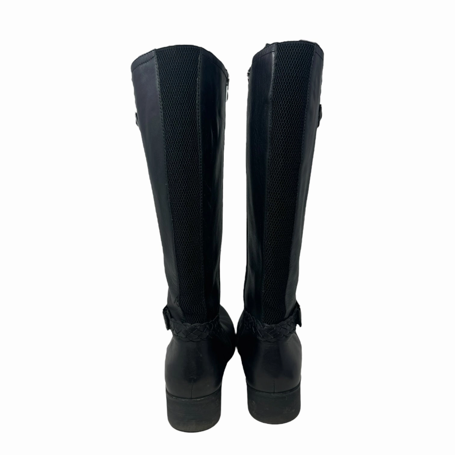 Buckle Stretch Boots Knee Flats By Aetrex In Black, Size: 8.5