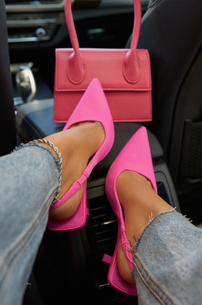 Caria Slingback Pumps - Pink