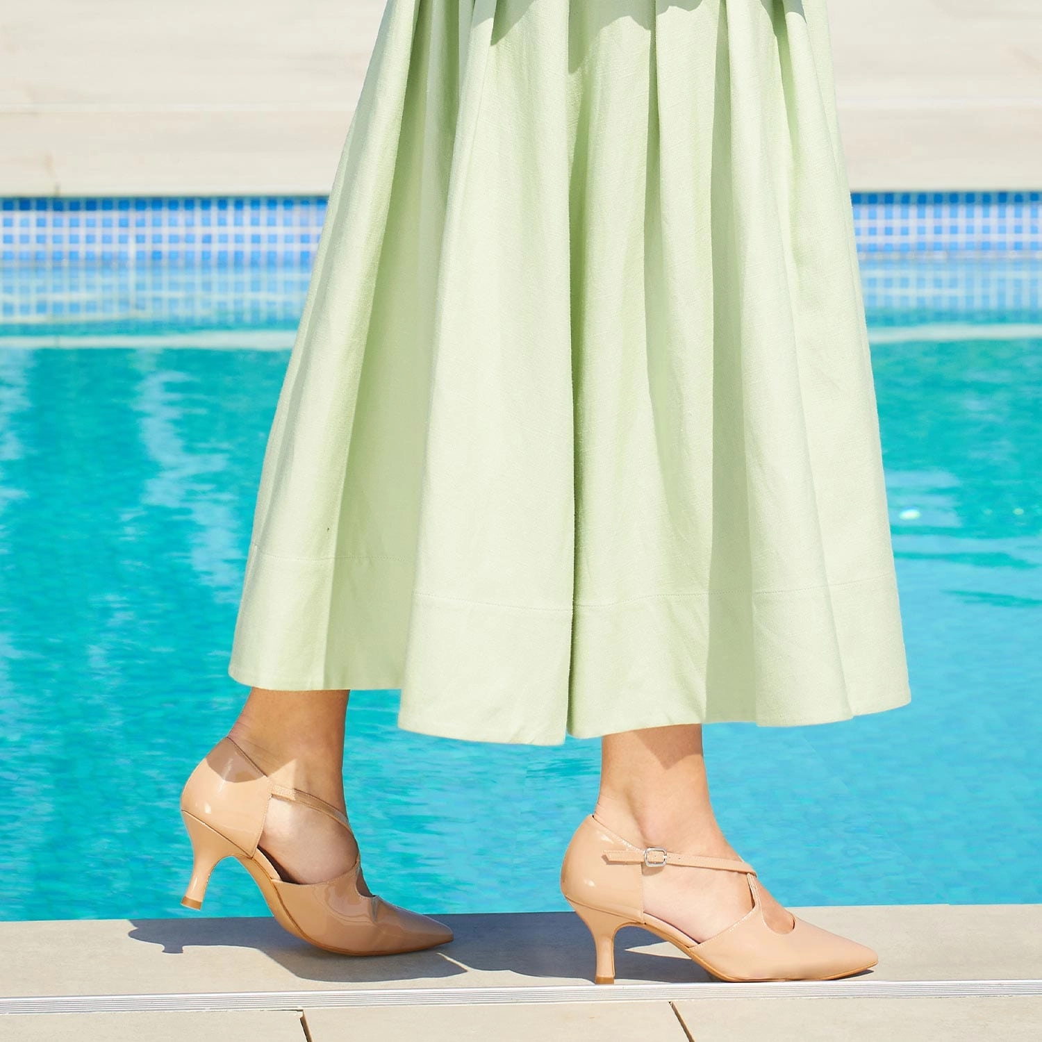 Cecilia: Sand Patent Leather