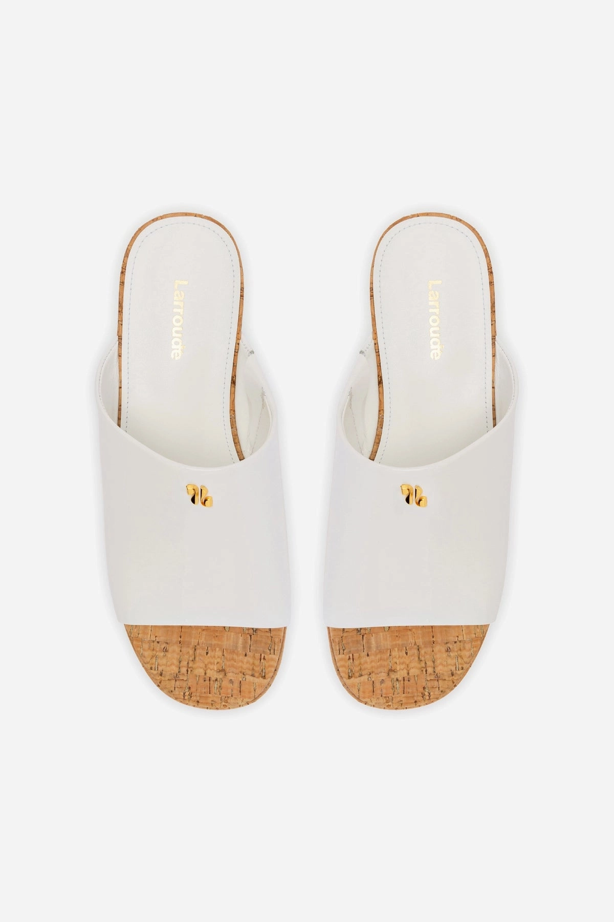 Charli Mule In White Patent Leather