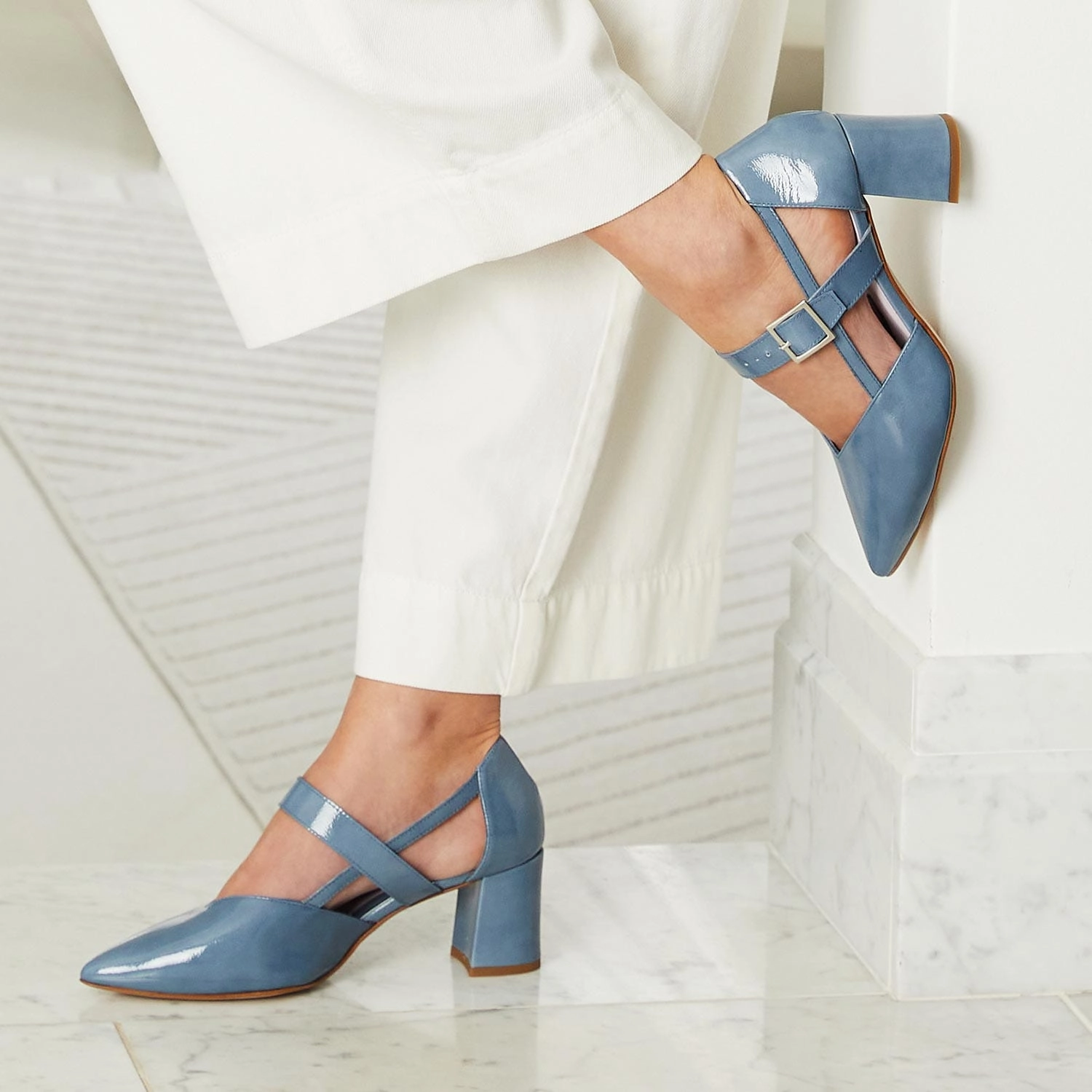 Chloe: Denim Patent Leather
