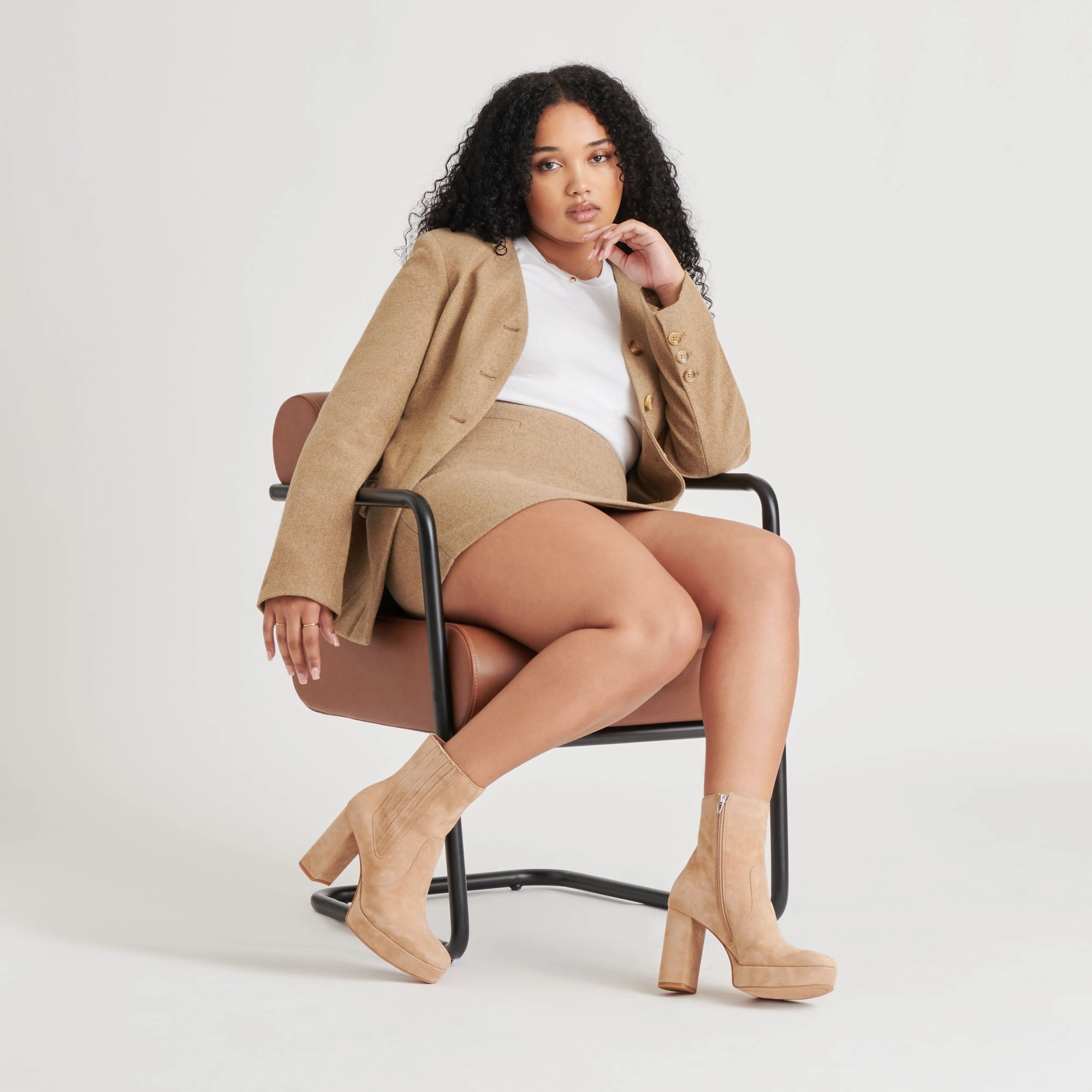 CINNY BOOTS CAMEL SUEDE