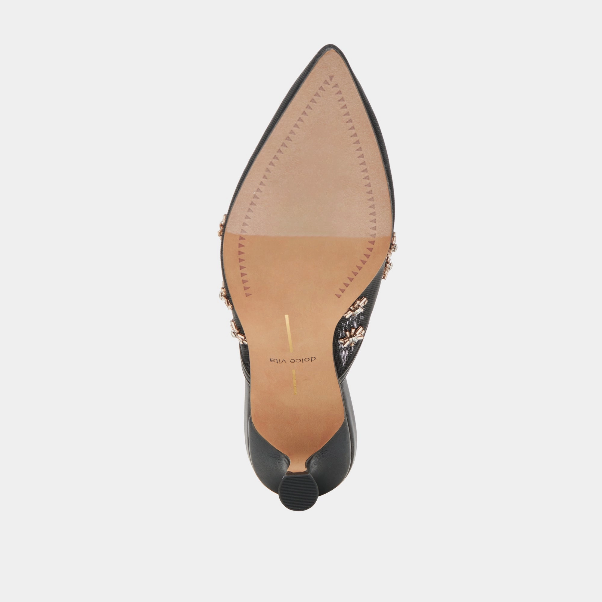 CLARA WIDE HEELS BLACK MESH