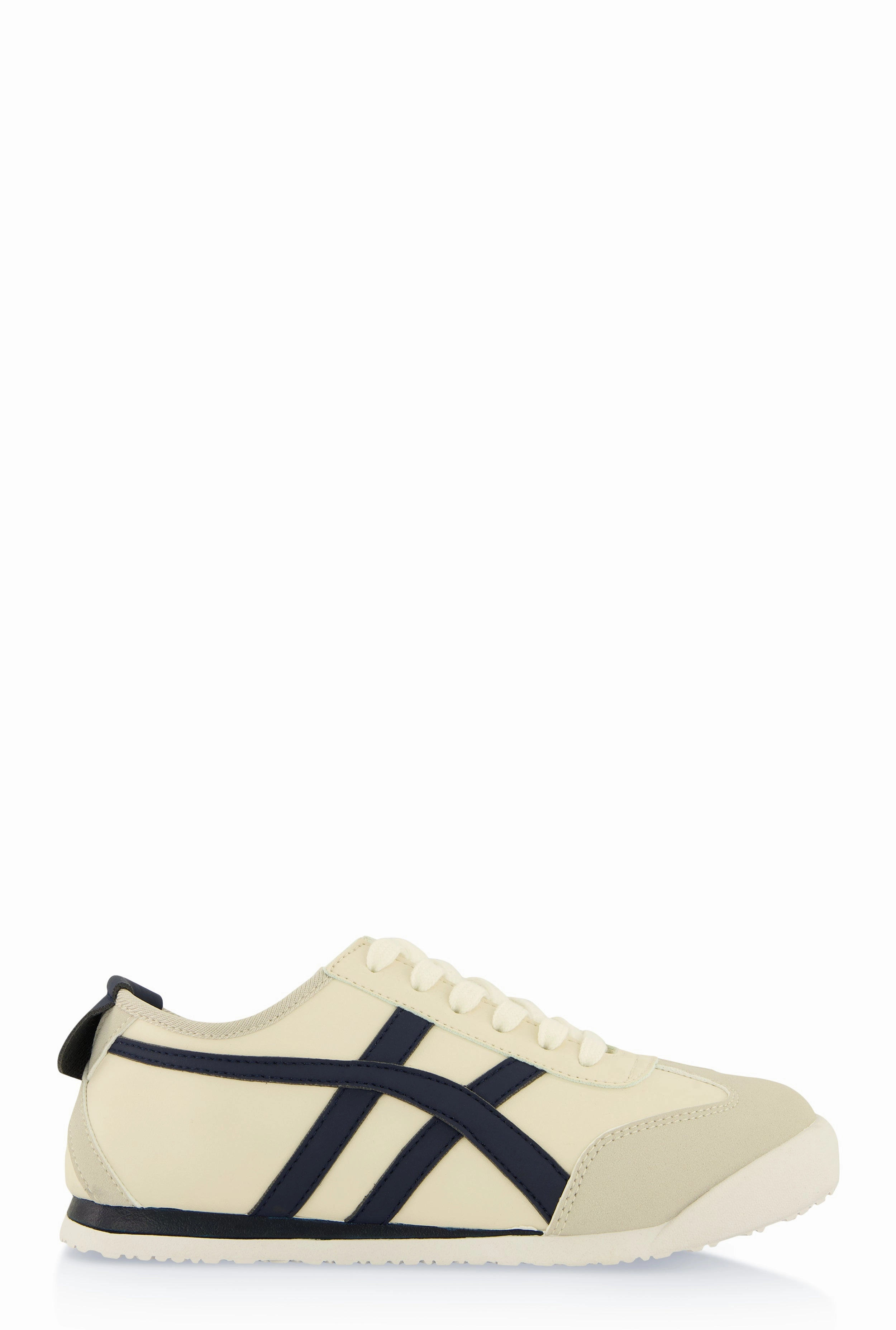 Contrast Trim Low Top Lace Up Sneaker