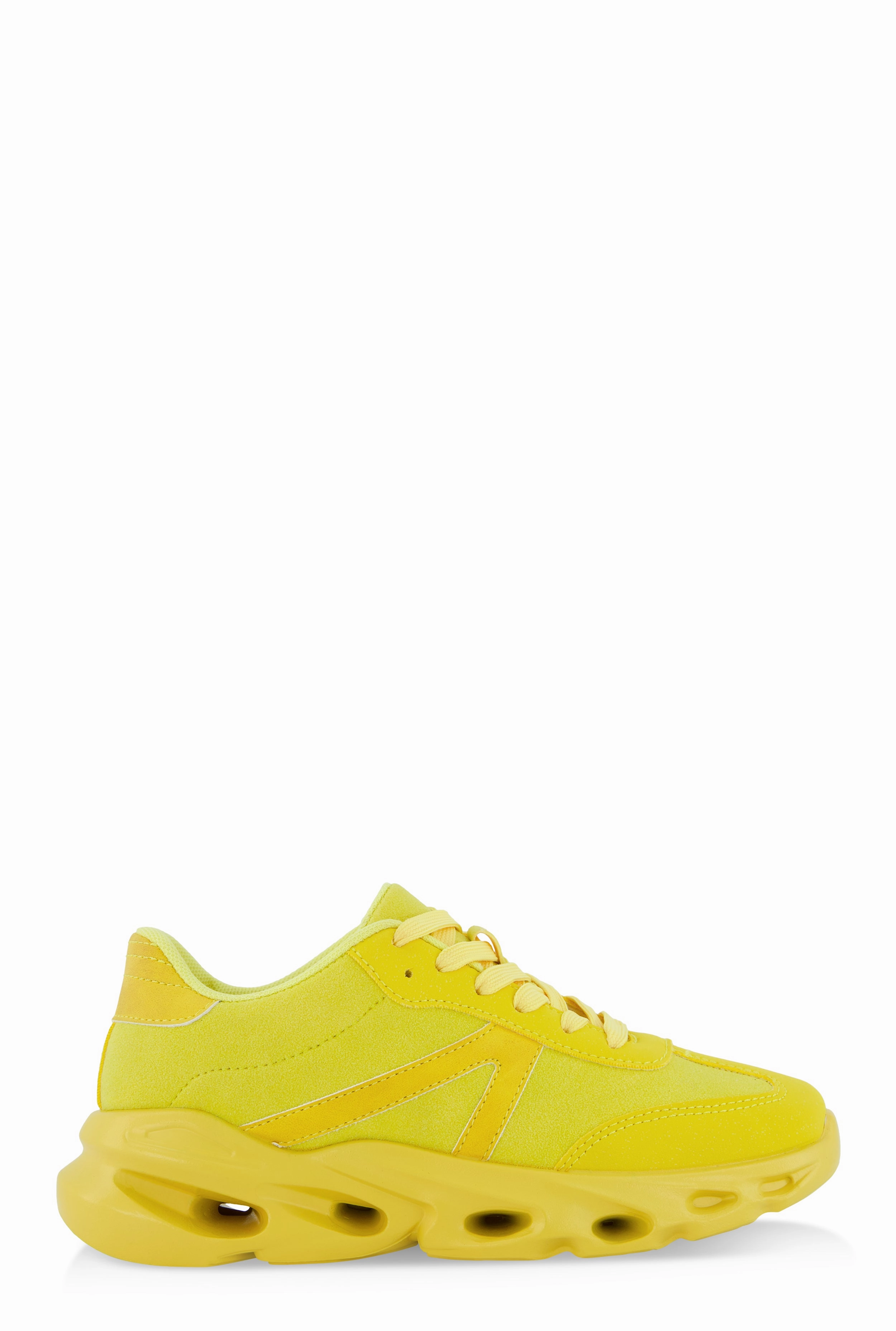 Cut Out Sole Lace Up Sneakers