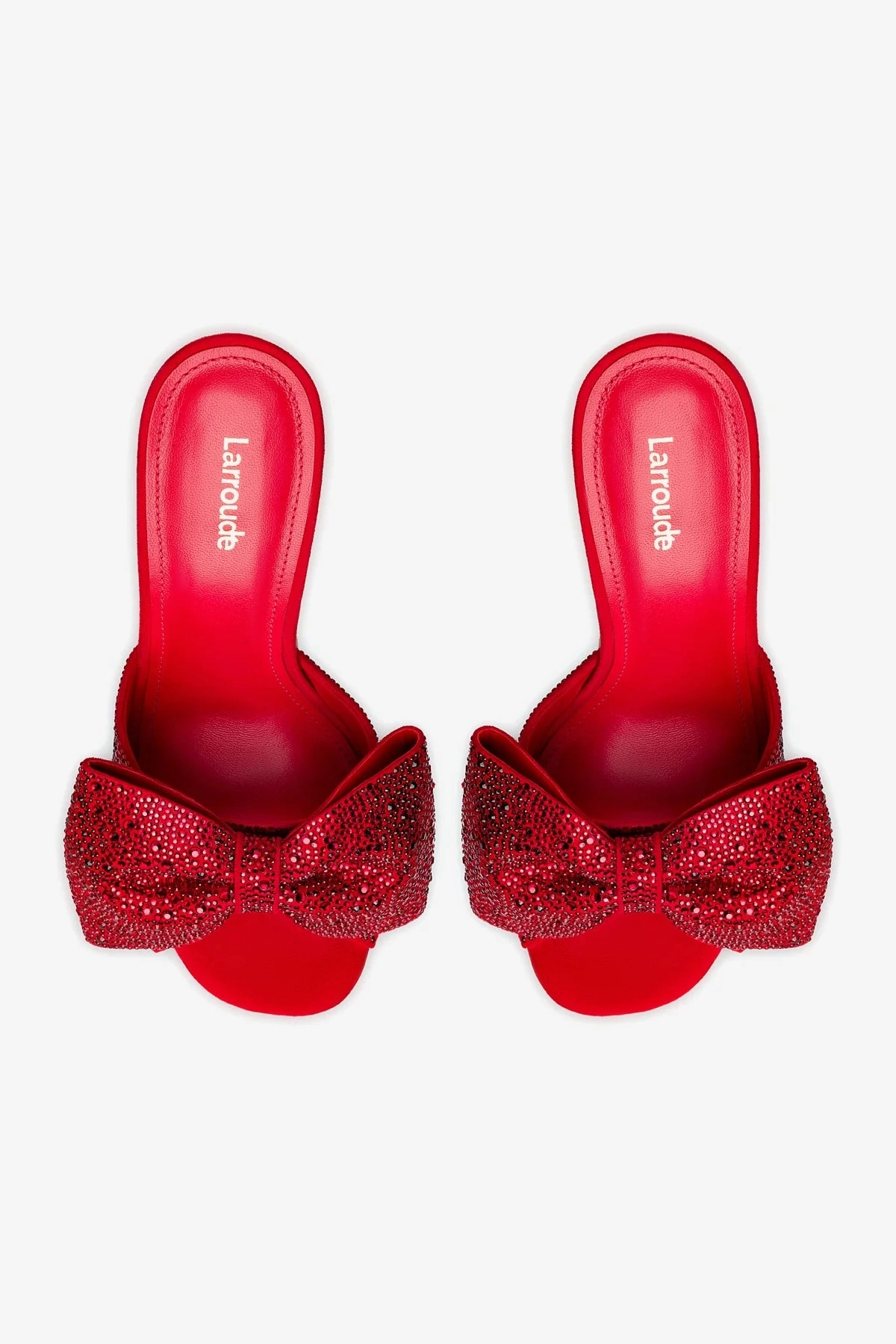 Elle Mule Crystal In Scarlet Suede