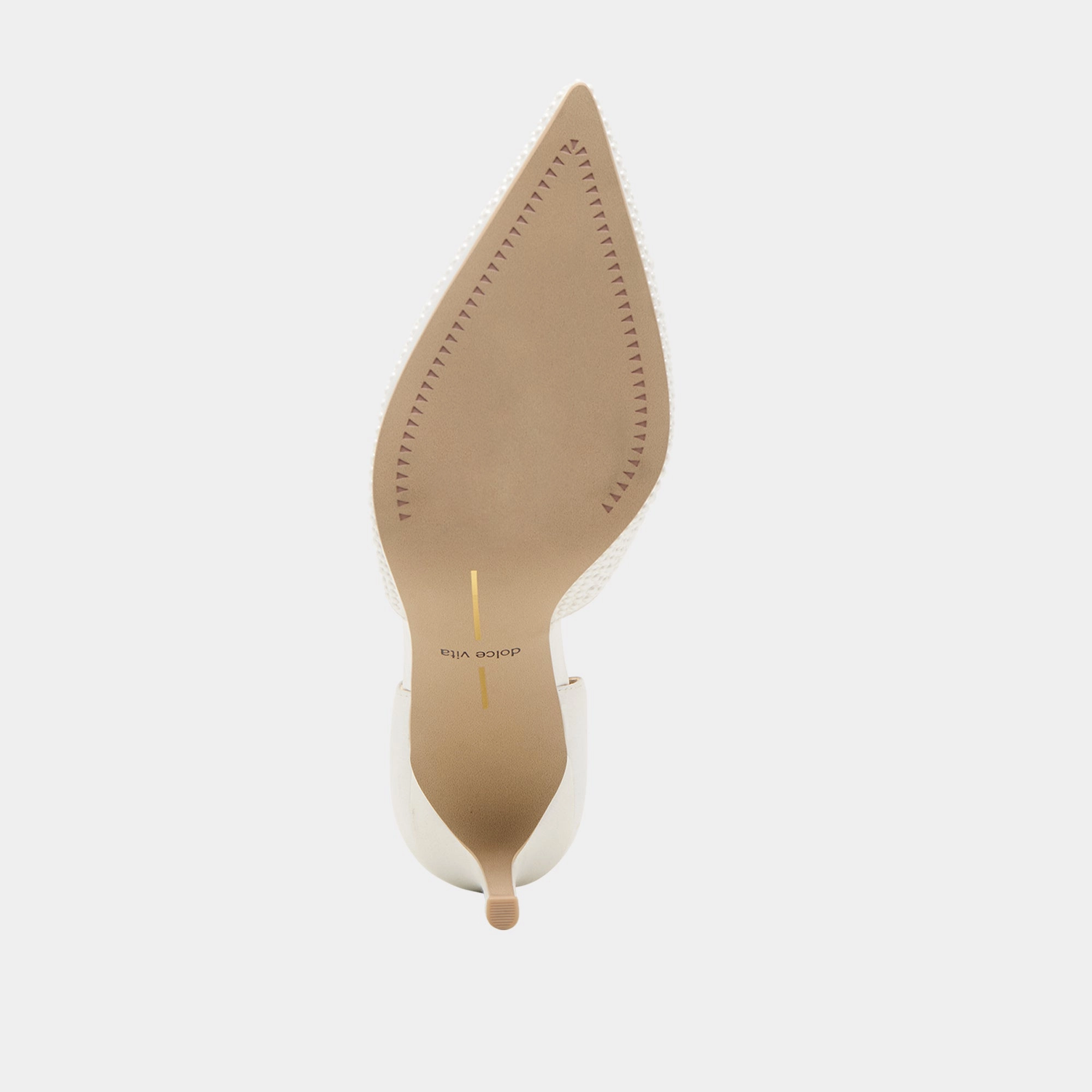 ELOY PEARL HEELS TRUE WHITE SATIN