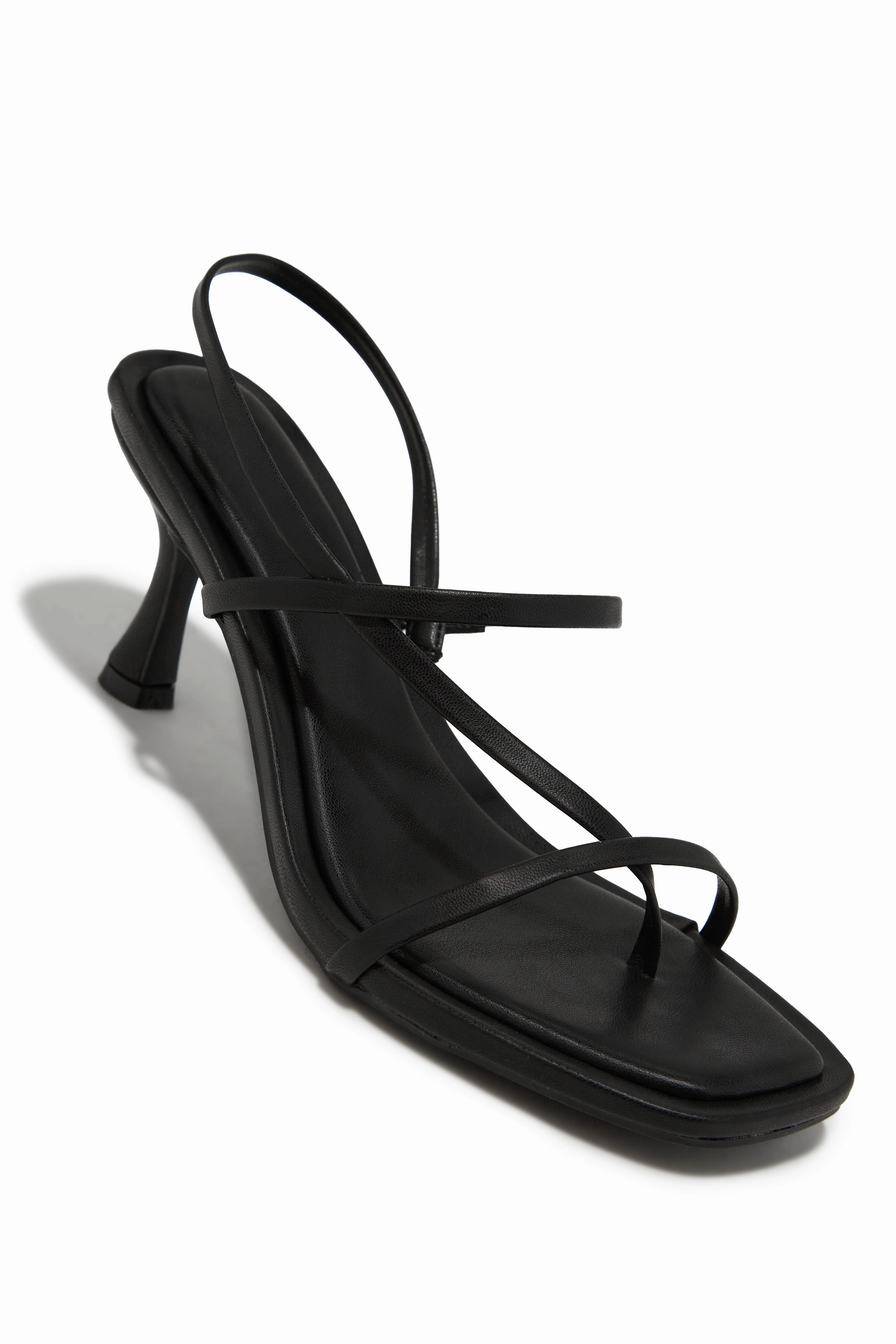 Elsie Slingback Mid Heels - Black