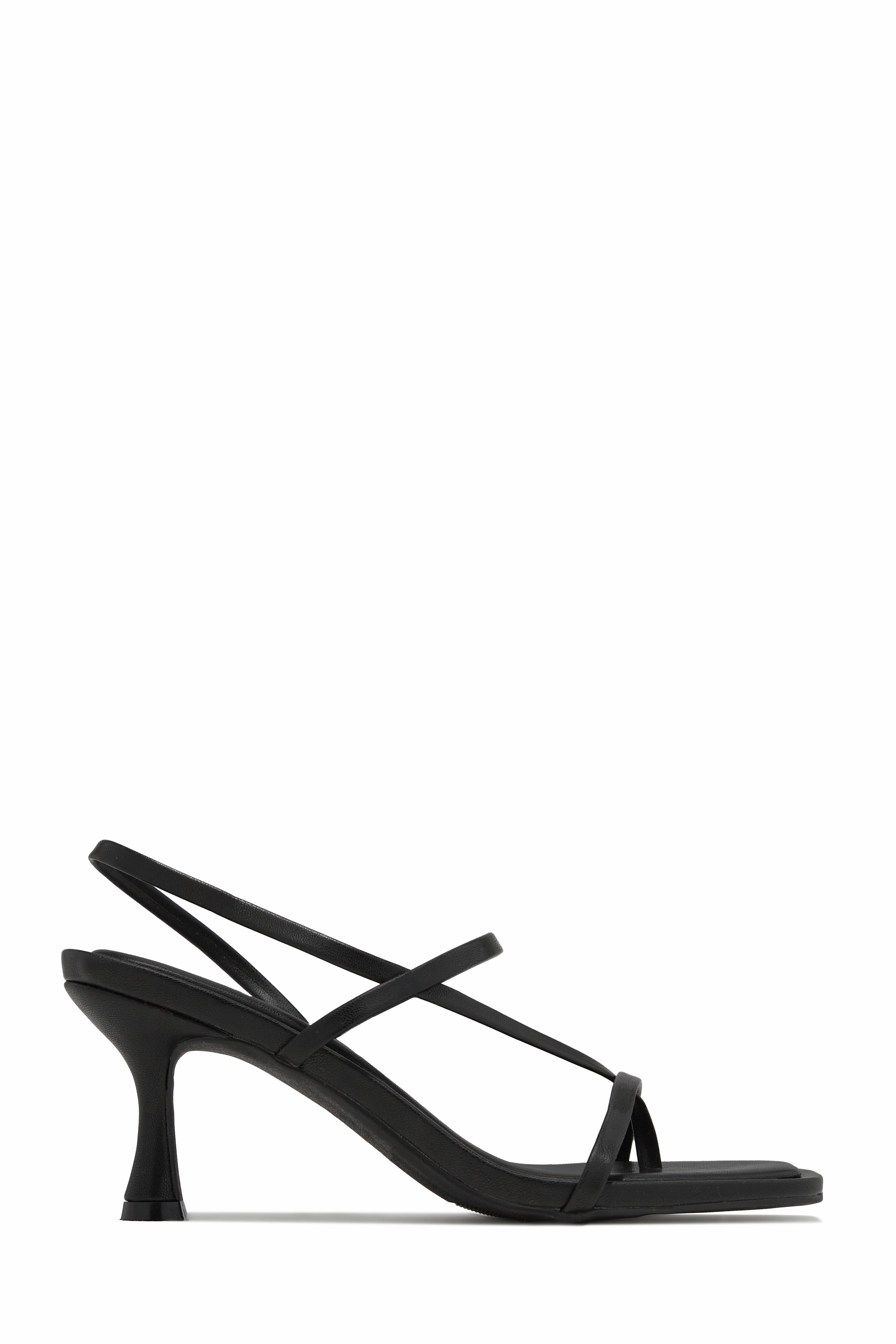 Elsie Slingback Mid Heels - Black
