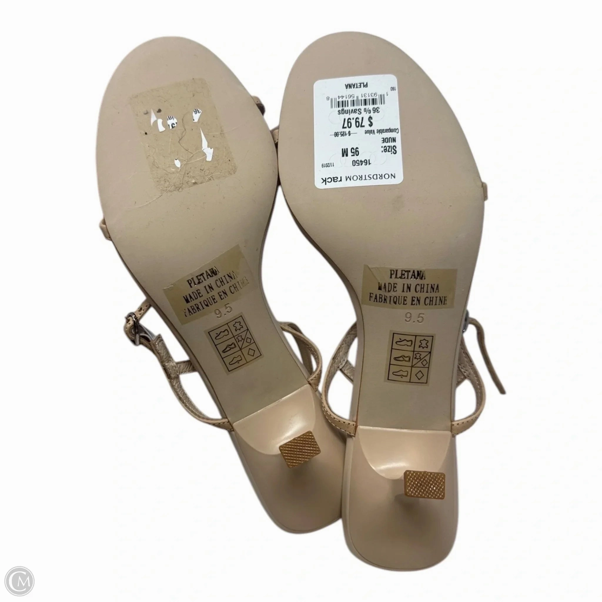 Gallery Sandals Heels Kitten By Jeffery Campbell In Beige, Size: 9.5