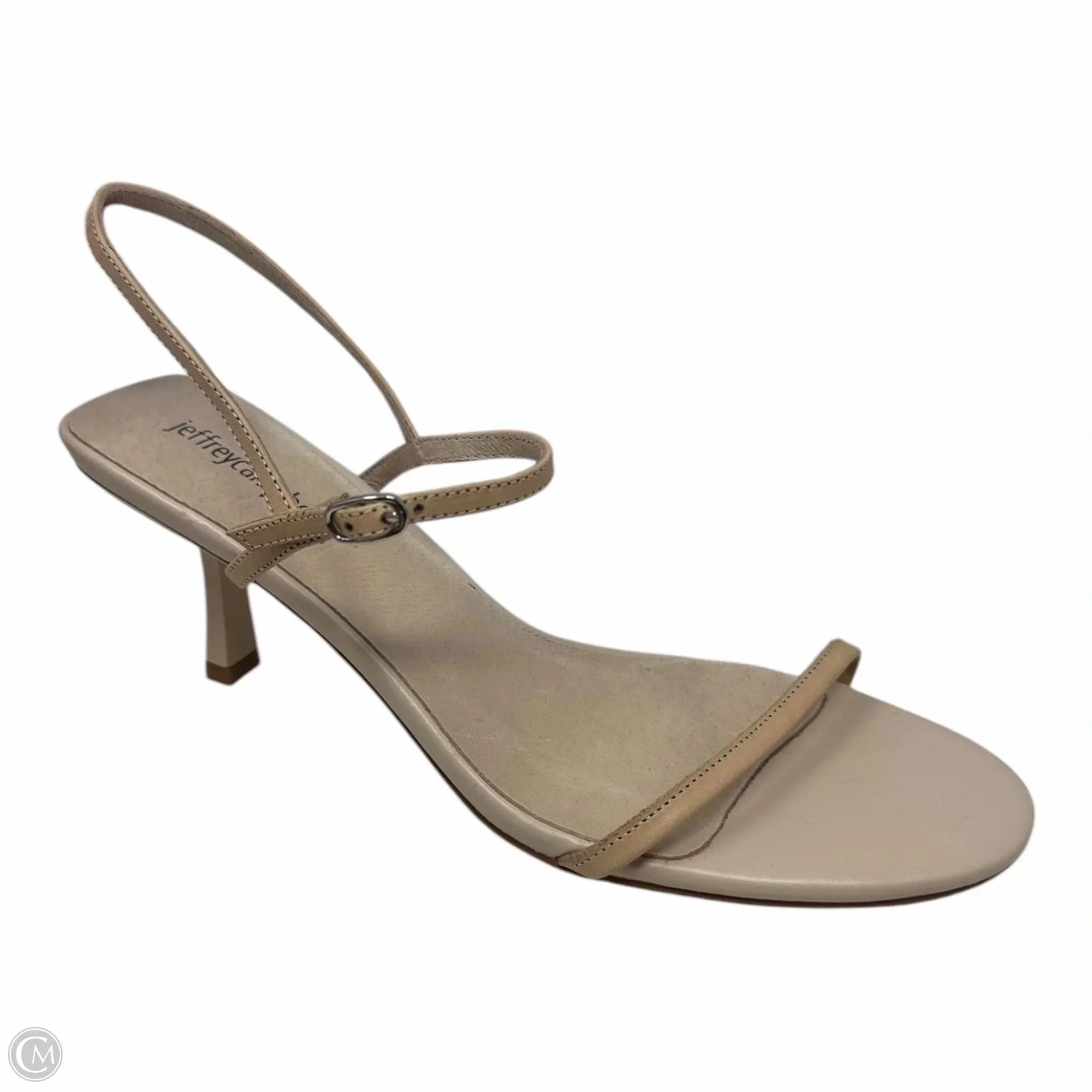 Gallery Sandals Heels Kitten By Jeffery Campbell In Beige, Size: 9.5