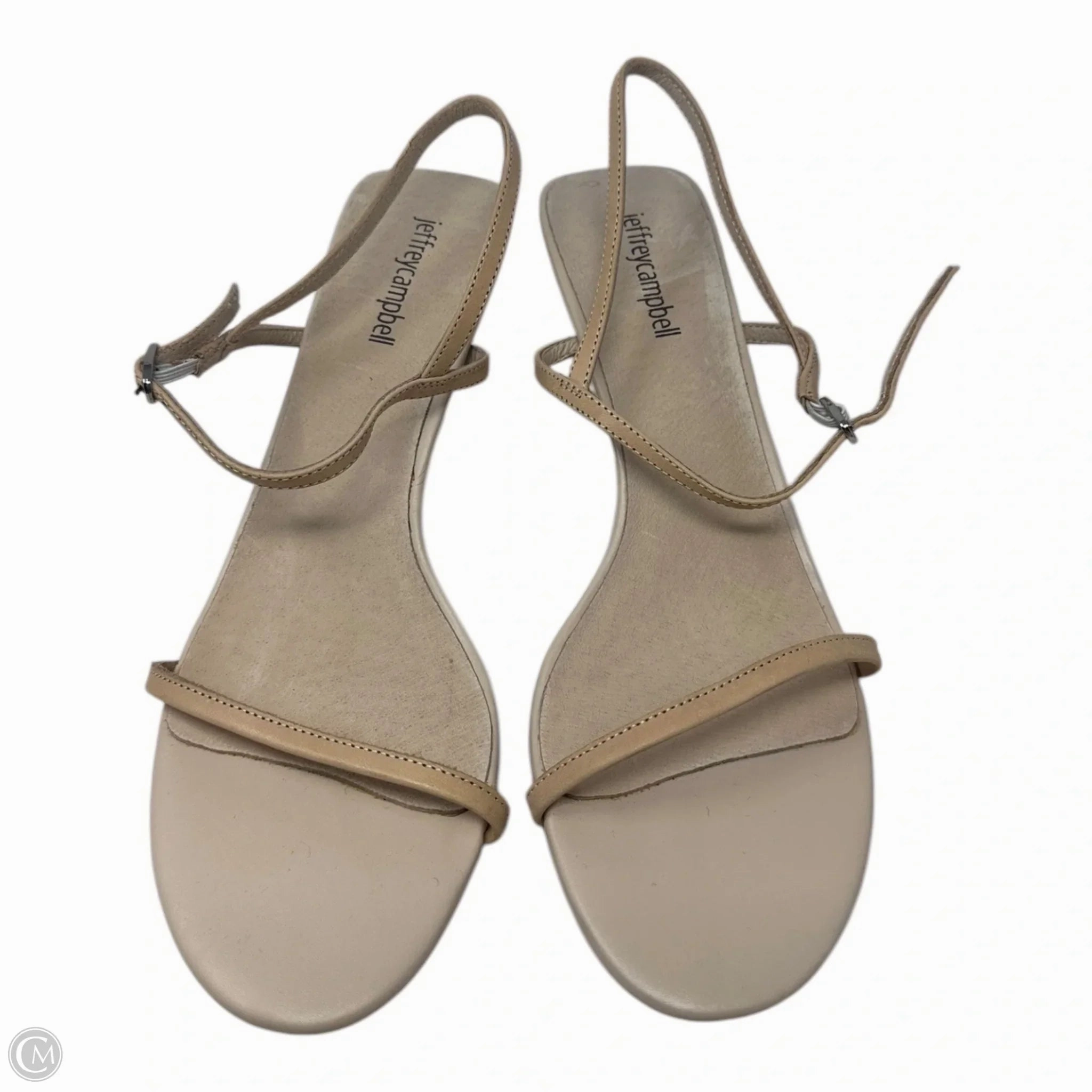 Gallery Sandals Heels Kitten By Jeffery Campbell In Beige, Size: 9.5