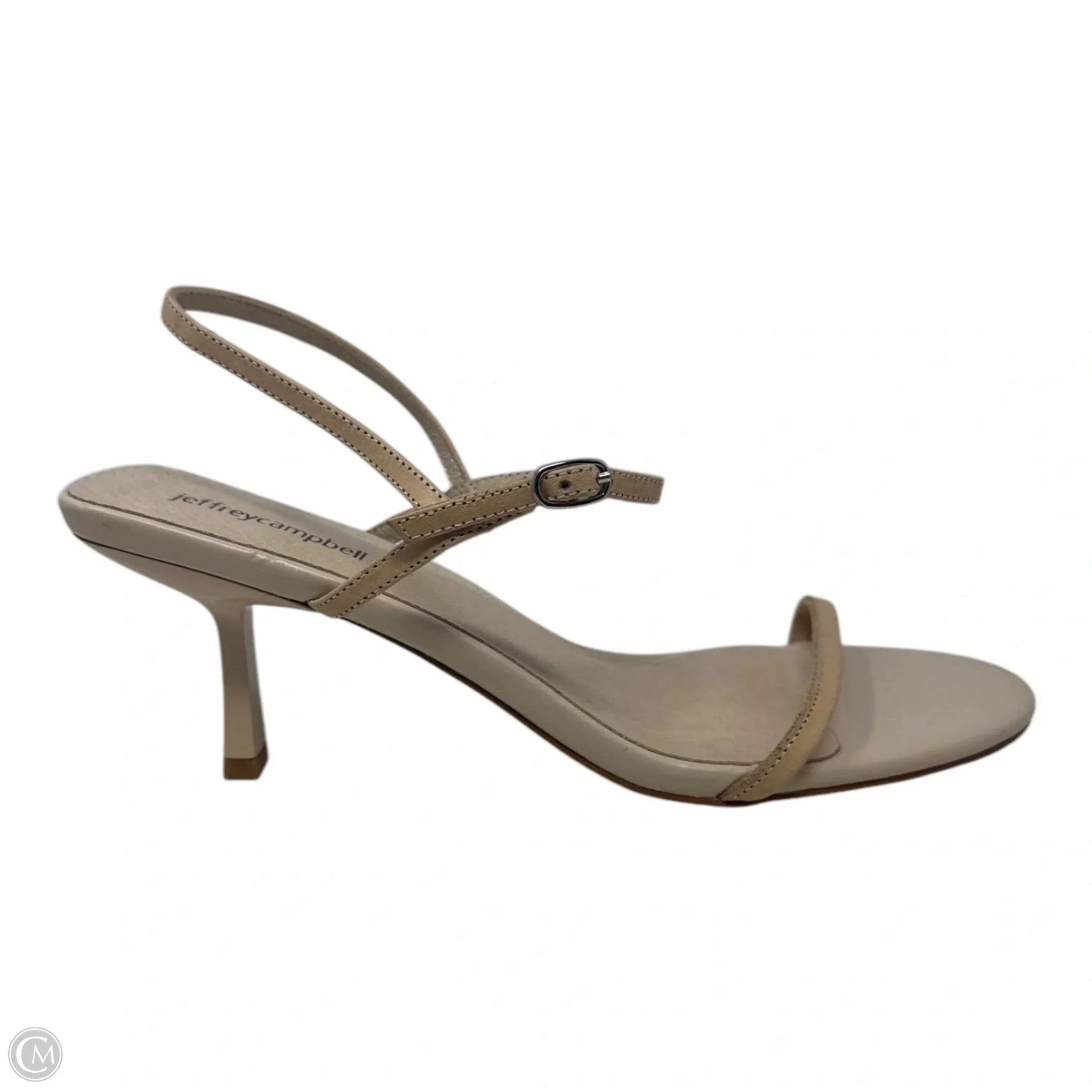 Gallery Sandals Heels Kitten By Jeffery Campbell In Beige, Size: 9.5