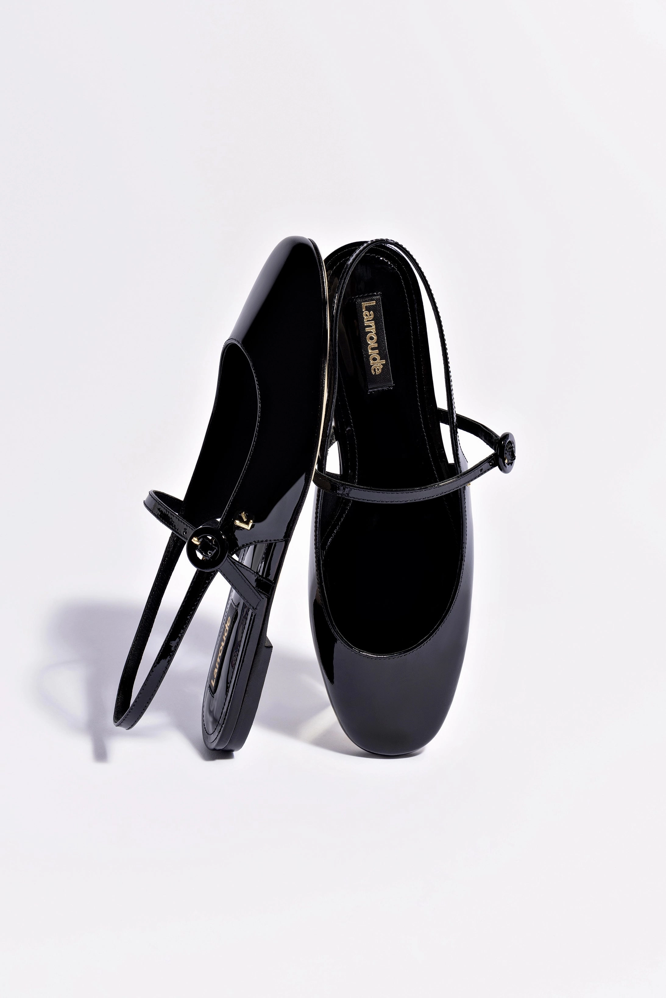 Georgina Ballet Flat In Black Patent Leather