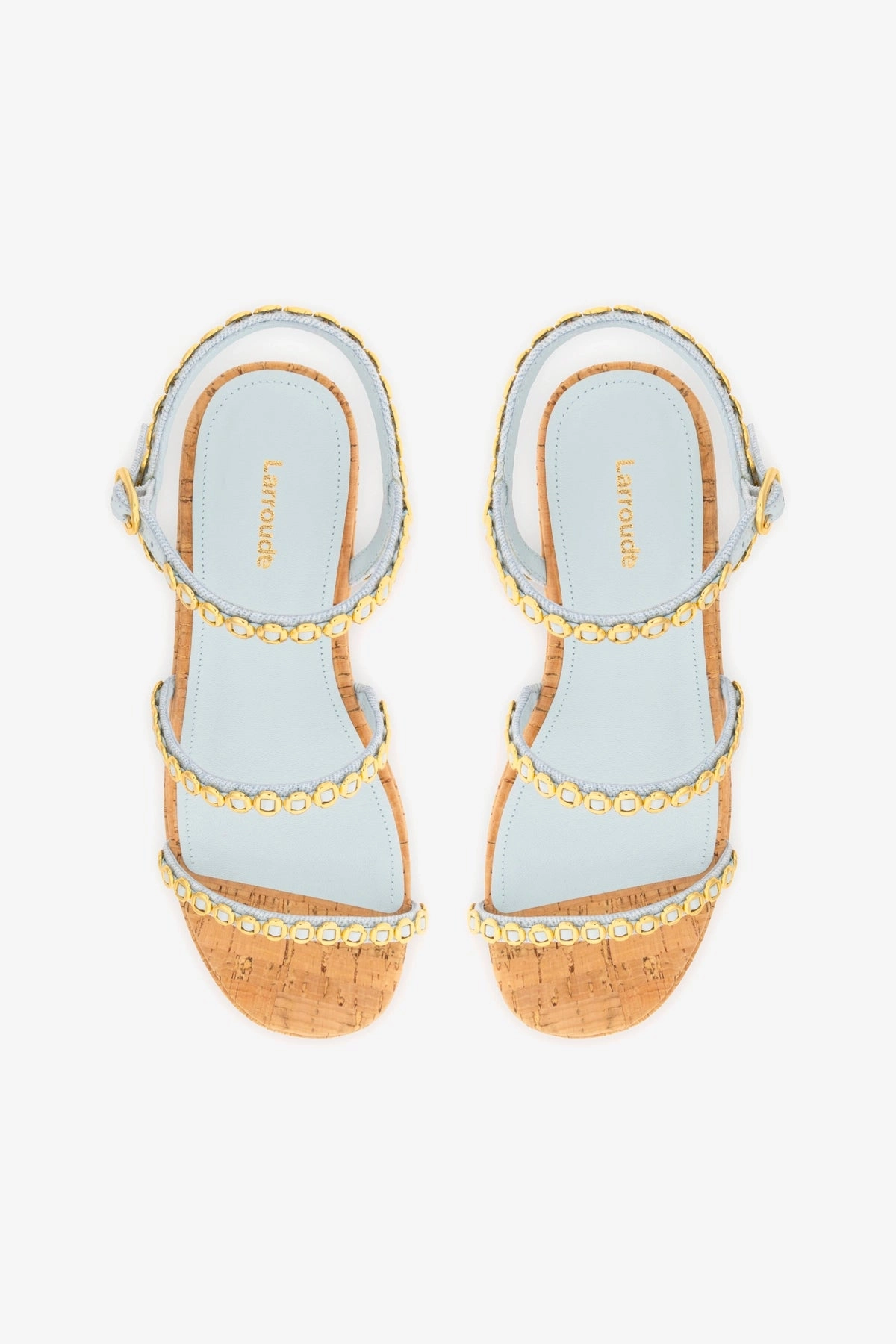 Gio Milanina Flatform In Maya Denim and Natural Cork