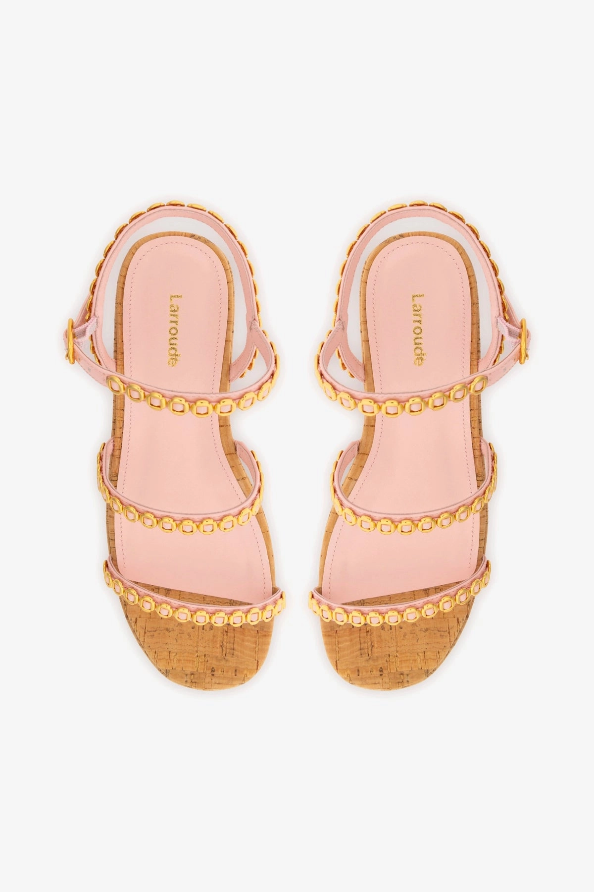 Gio Milanina Flatform In Tulip Patent Leather and Natural Cork