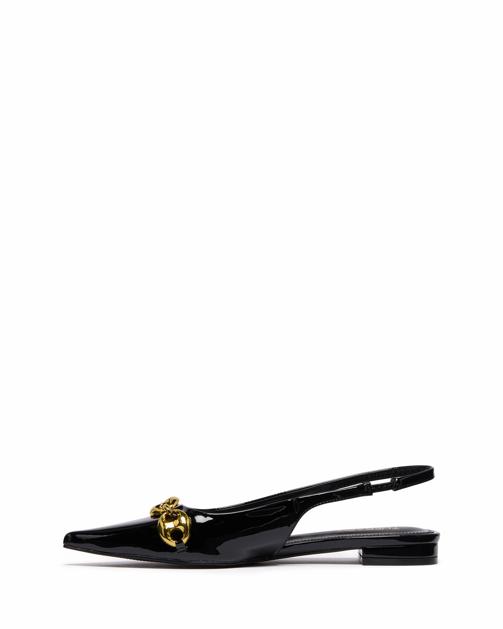 Guilty Slingback Flat Black Patent