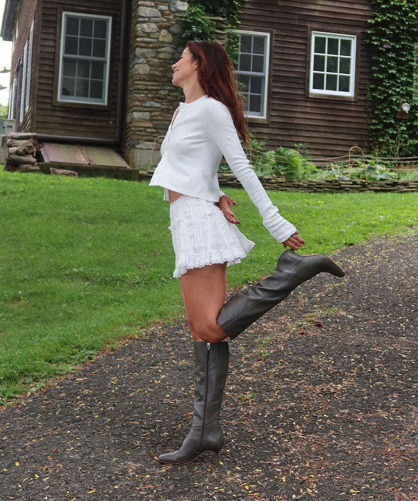 GYRA BOOTS DARK OLIVE LEATHER