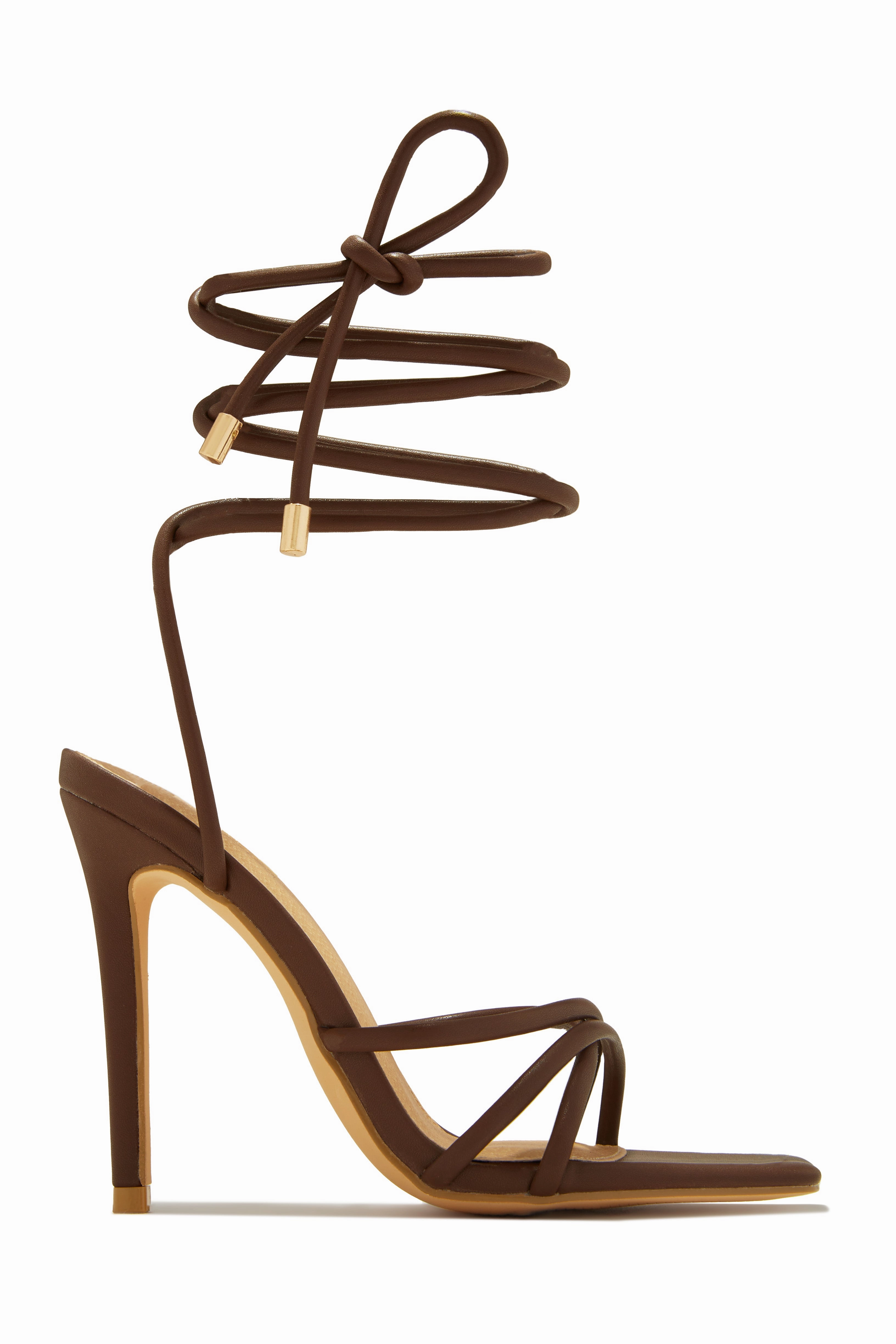 Holly Lace Up Strappy Heels - Silver