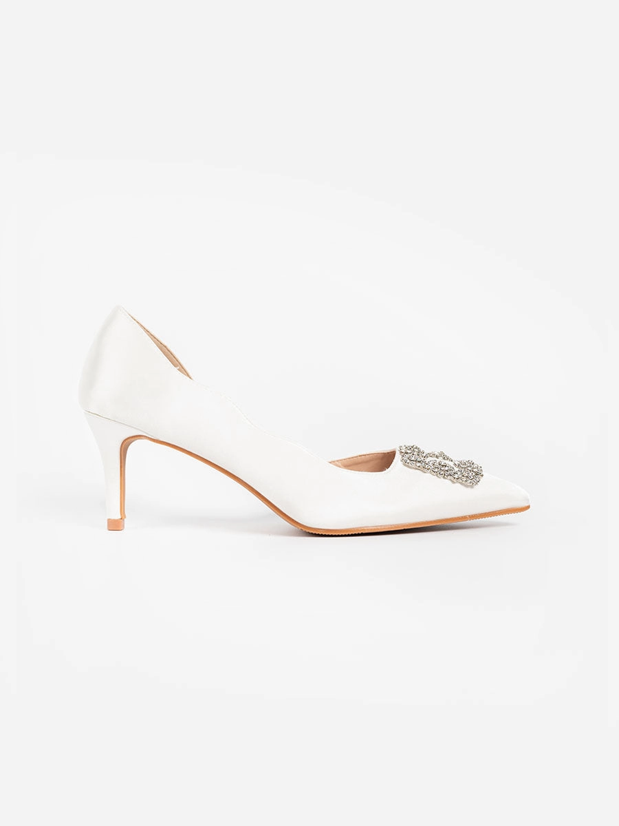 Inara Satin Rhinestone Heels