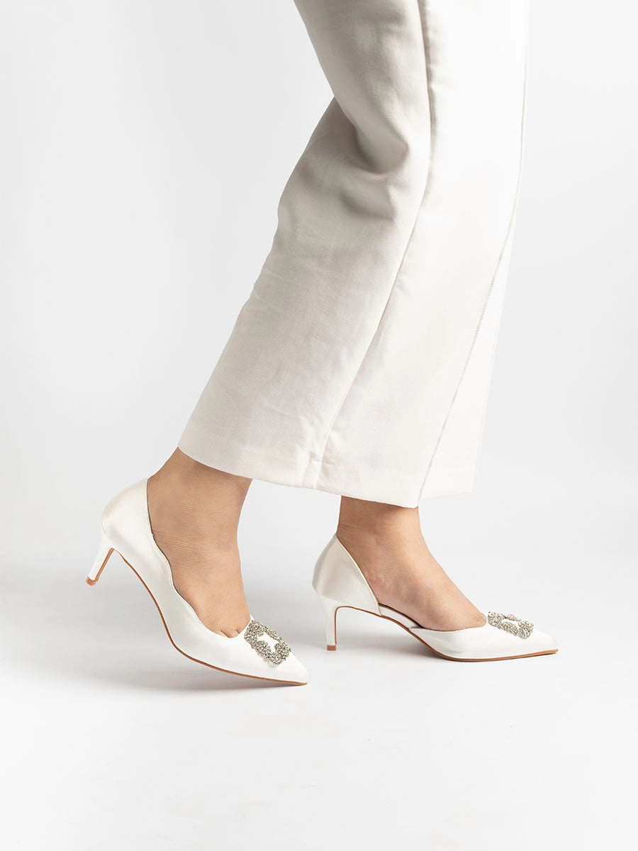 Inara Satin Rhinestone Heels