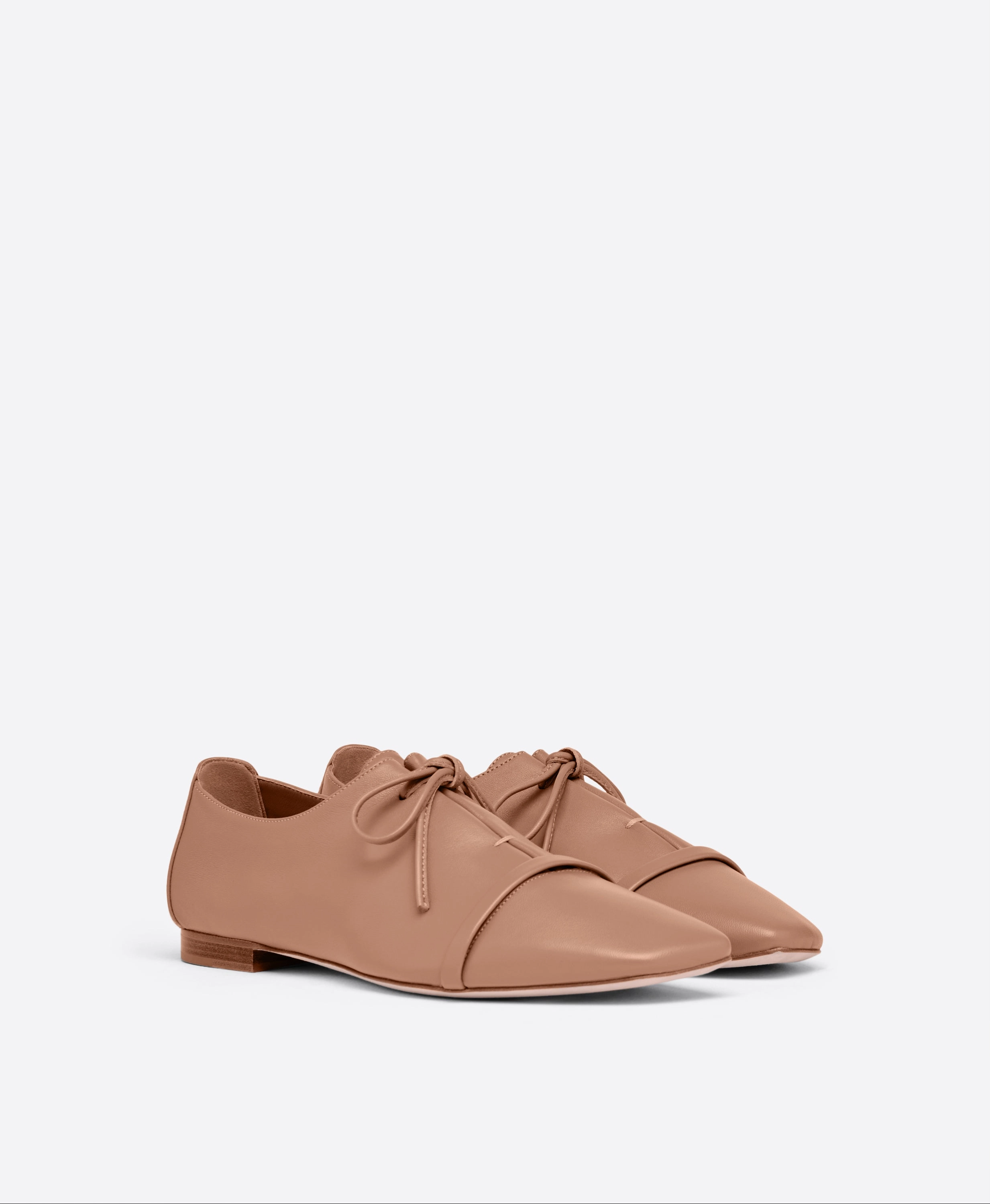 Jean Blush Leather Flats