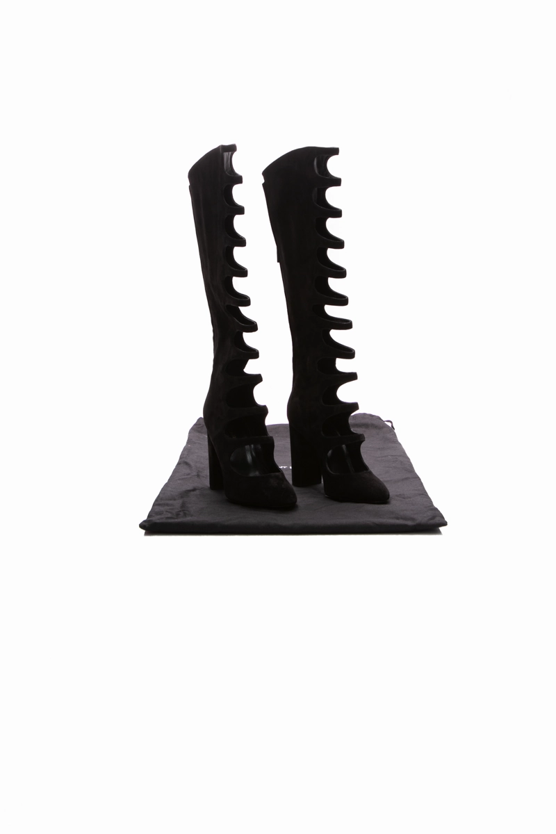 Joplin Cut Out Knee High Boots - Size 36