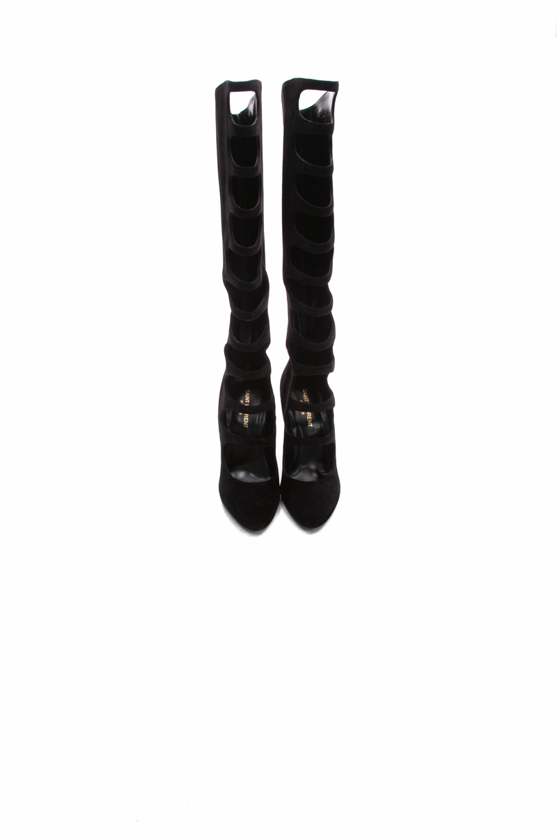 Joplin Cut Out Knee High Boots - Size 36