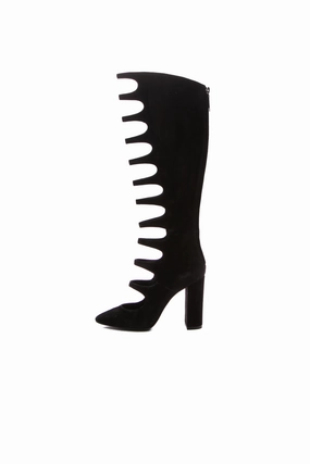 Joplin Cut Out Knee High Boots - Size 36