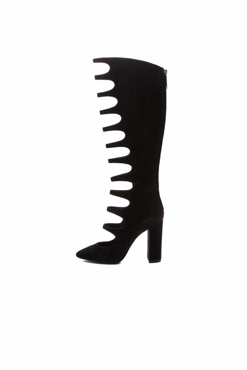 Joplin Cut Out Knee High Boots - Size 36