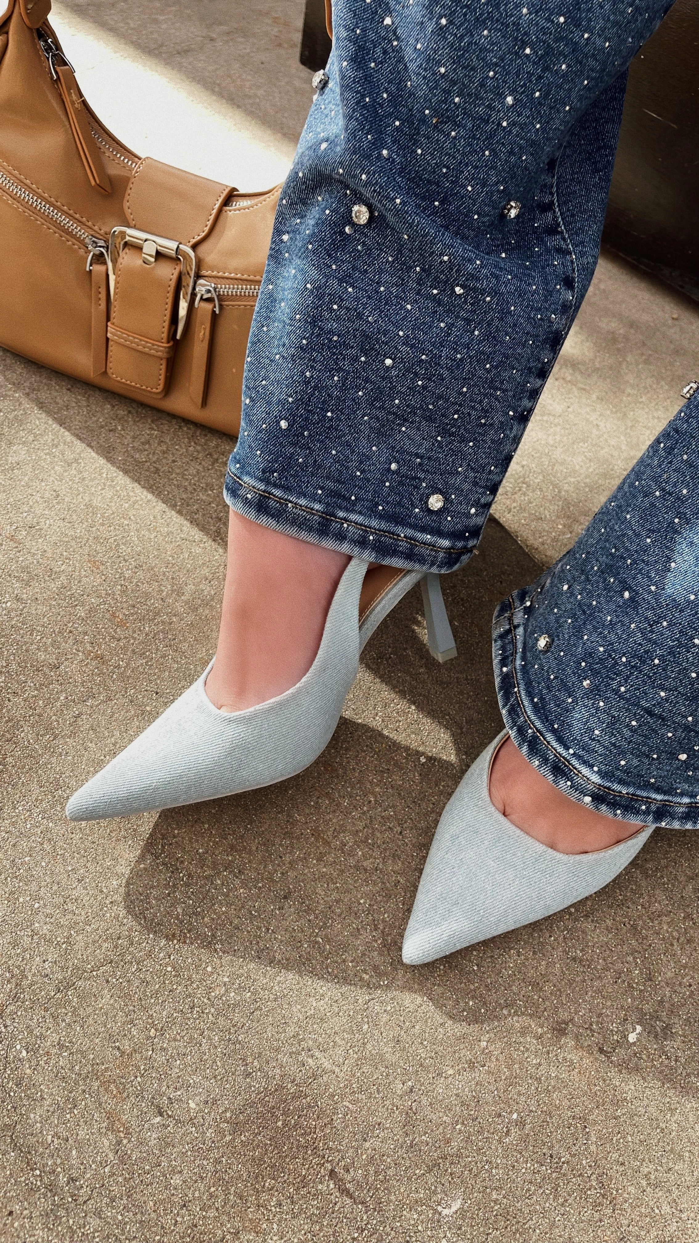 Karia Slingback Pumps - Denim