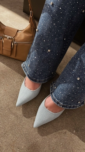 Karia Slingback Pumps - Denim